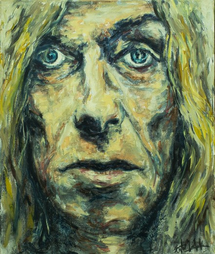 Iggy pop. oil on canvas. 46x55 cm