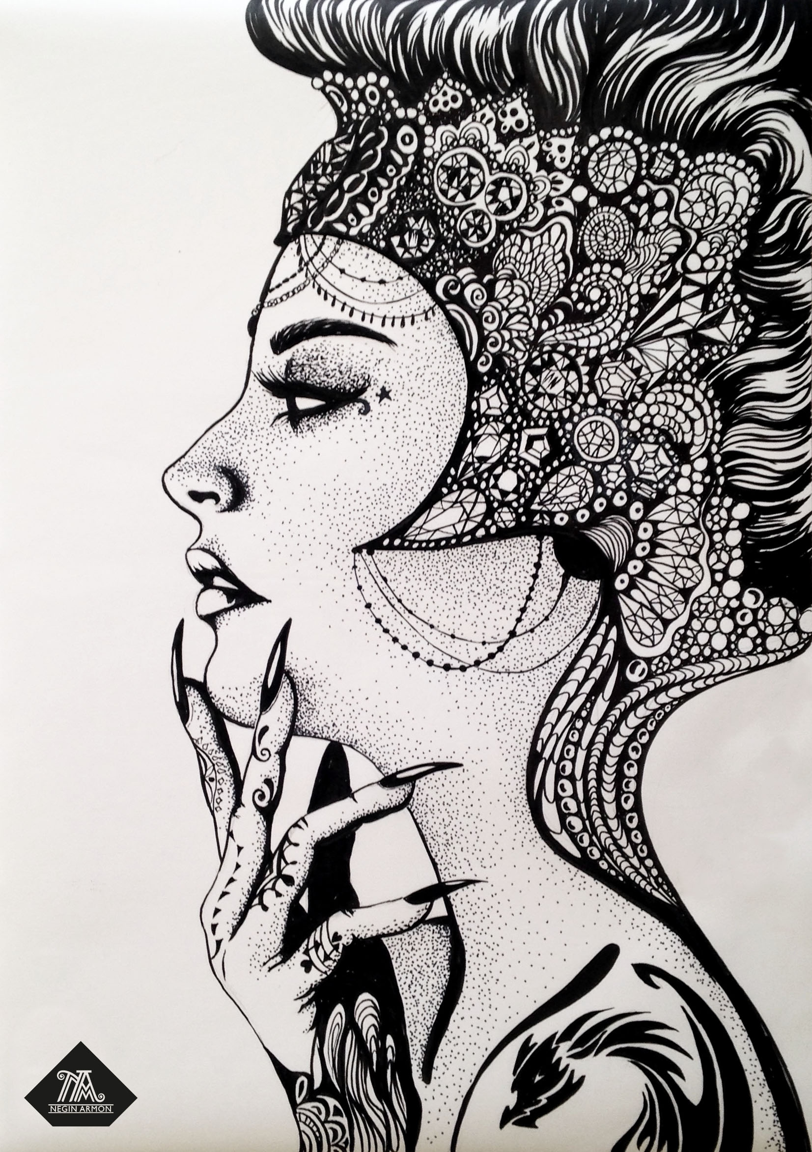 Ink drawing