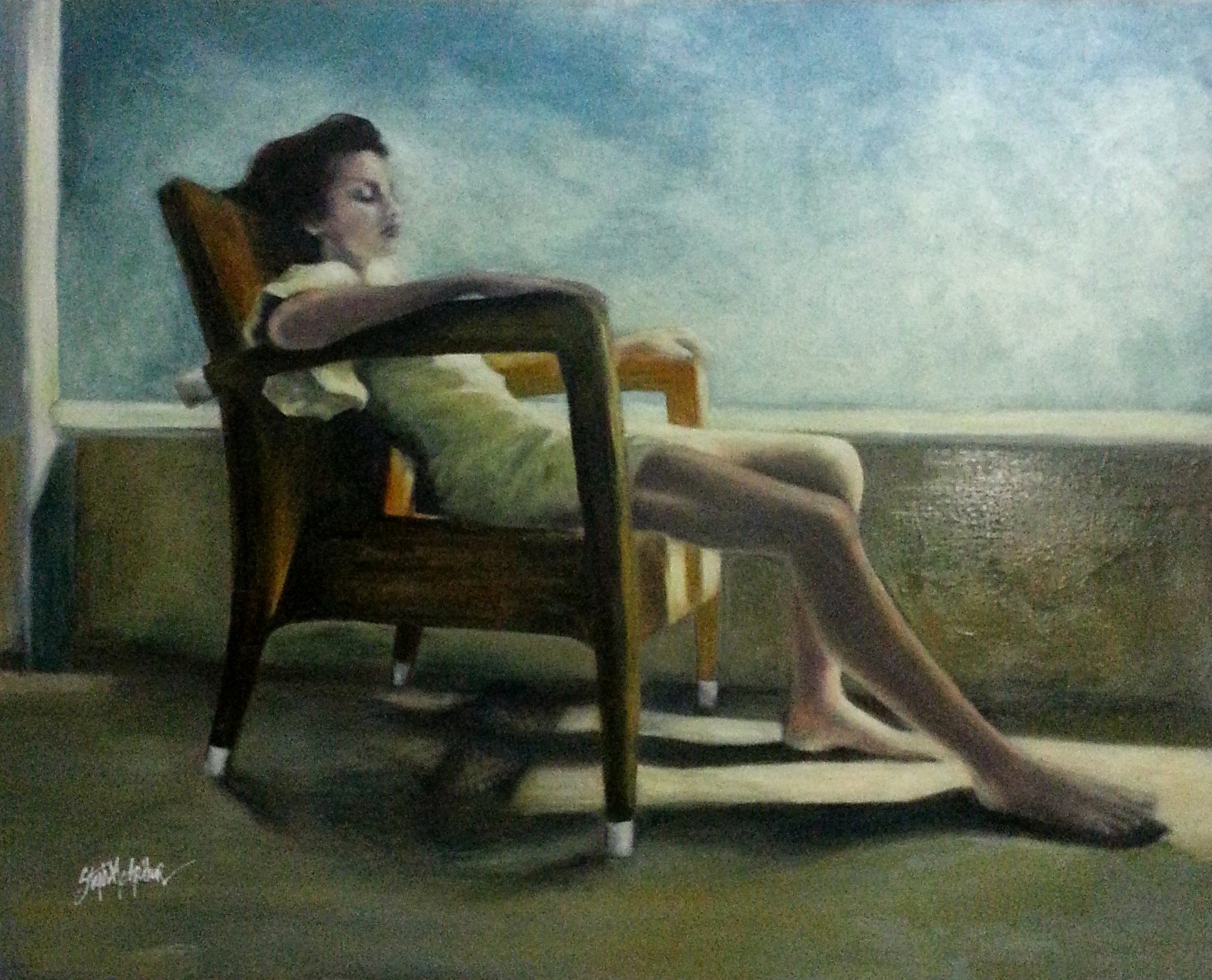 Fin d'après midi à Carnac. oil on canvas. 80x100cm