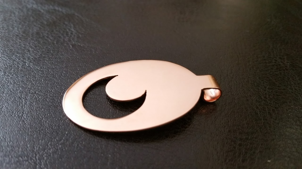 Crescent Moon Copper Pendant