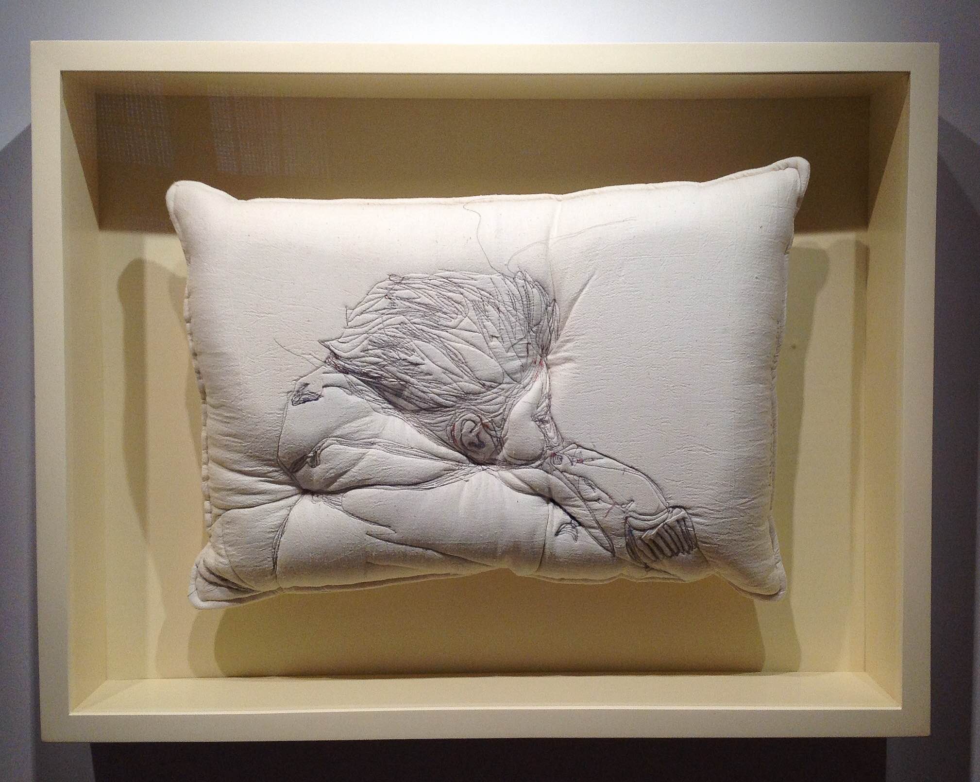 00,Maryam Ashkanian,Sleep Series,70.90cm,Sewing on Pillow,2014