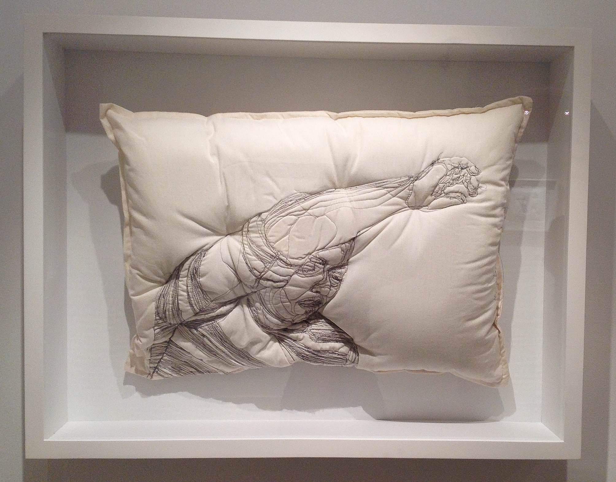 03,Maryam Ashkanian,Sleep Series,70.90cm,Sewing on Pillow,2014
