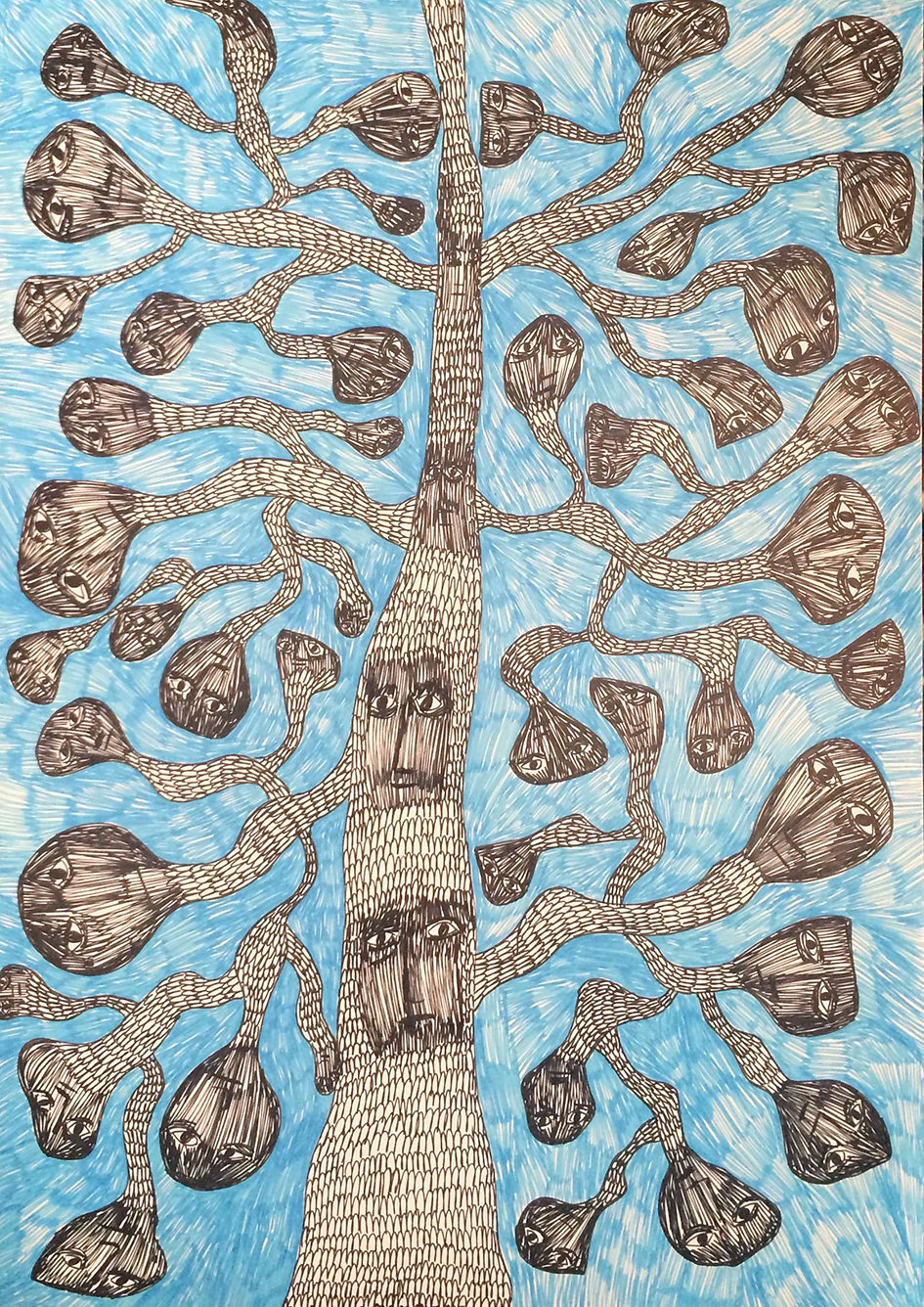 22 samaneh pen on paper 29.7x42 cm 2016