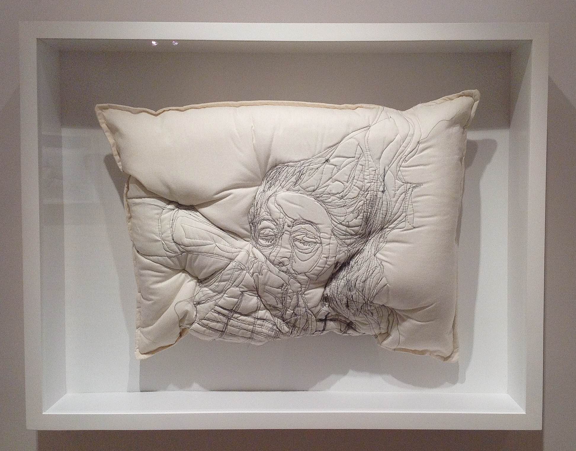 02,Maryam Ashkanian,Sleep Series,70.90cm,Sewing on Pillow,2014