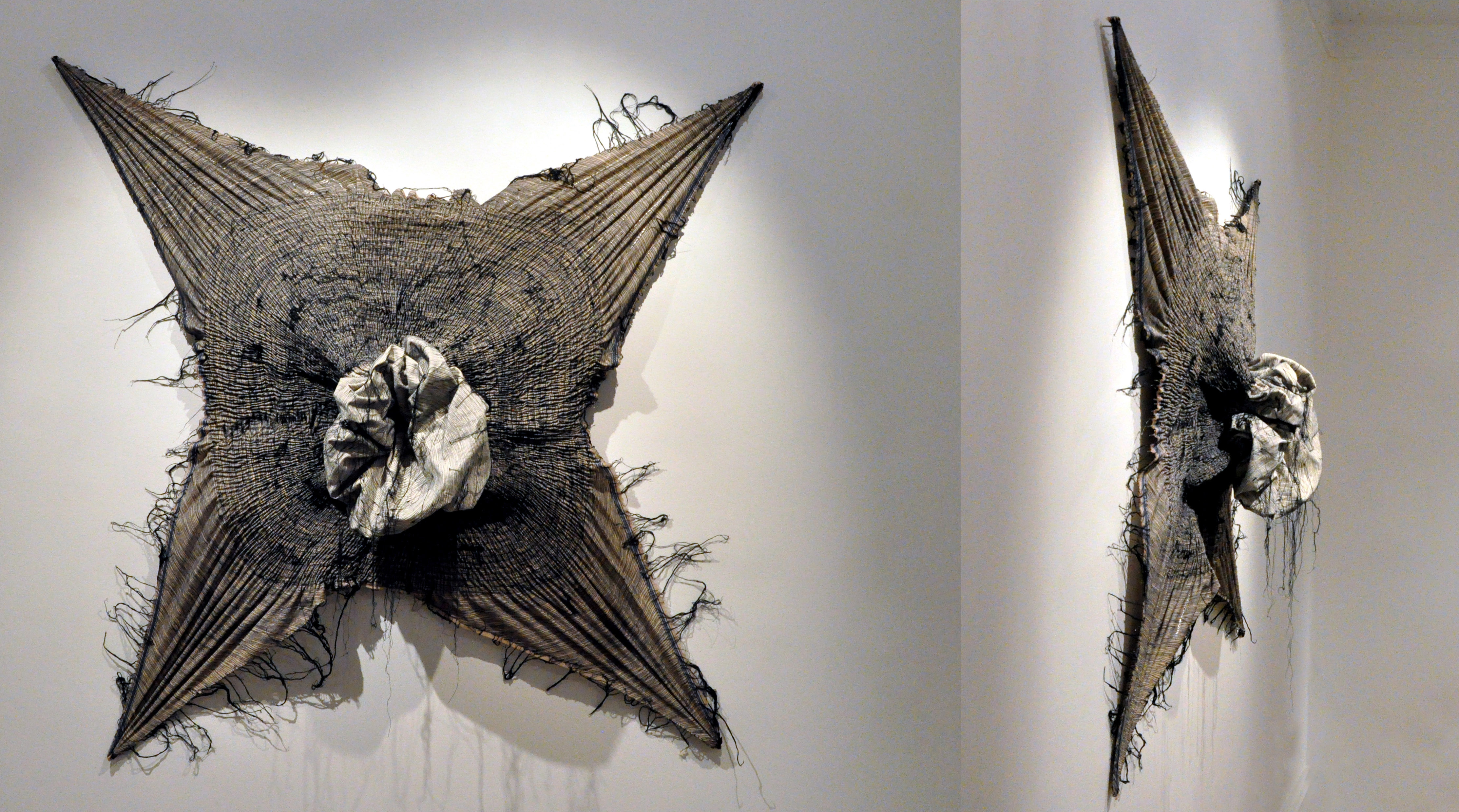 01.Maryam Ashkanian.Stop Series.Sculpture.120 130 20 Cm.Sewing and Resin on Fabric.2013