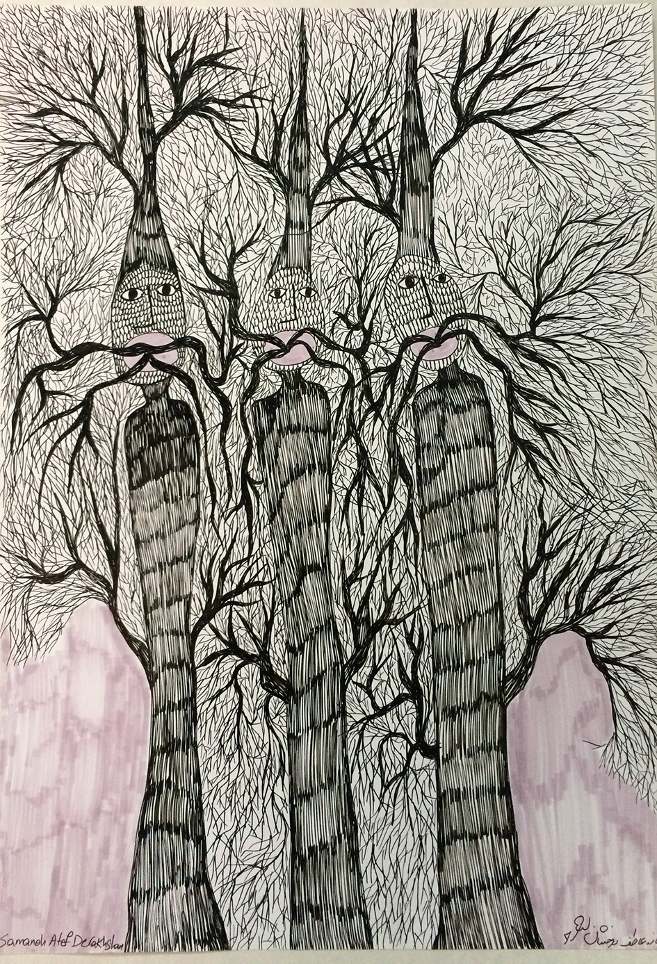 1 samaneh pen on paper 29.7x42 cm 2016