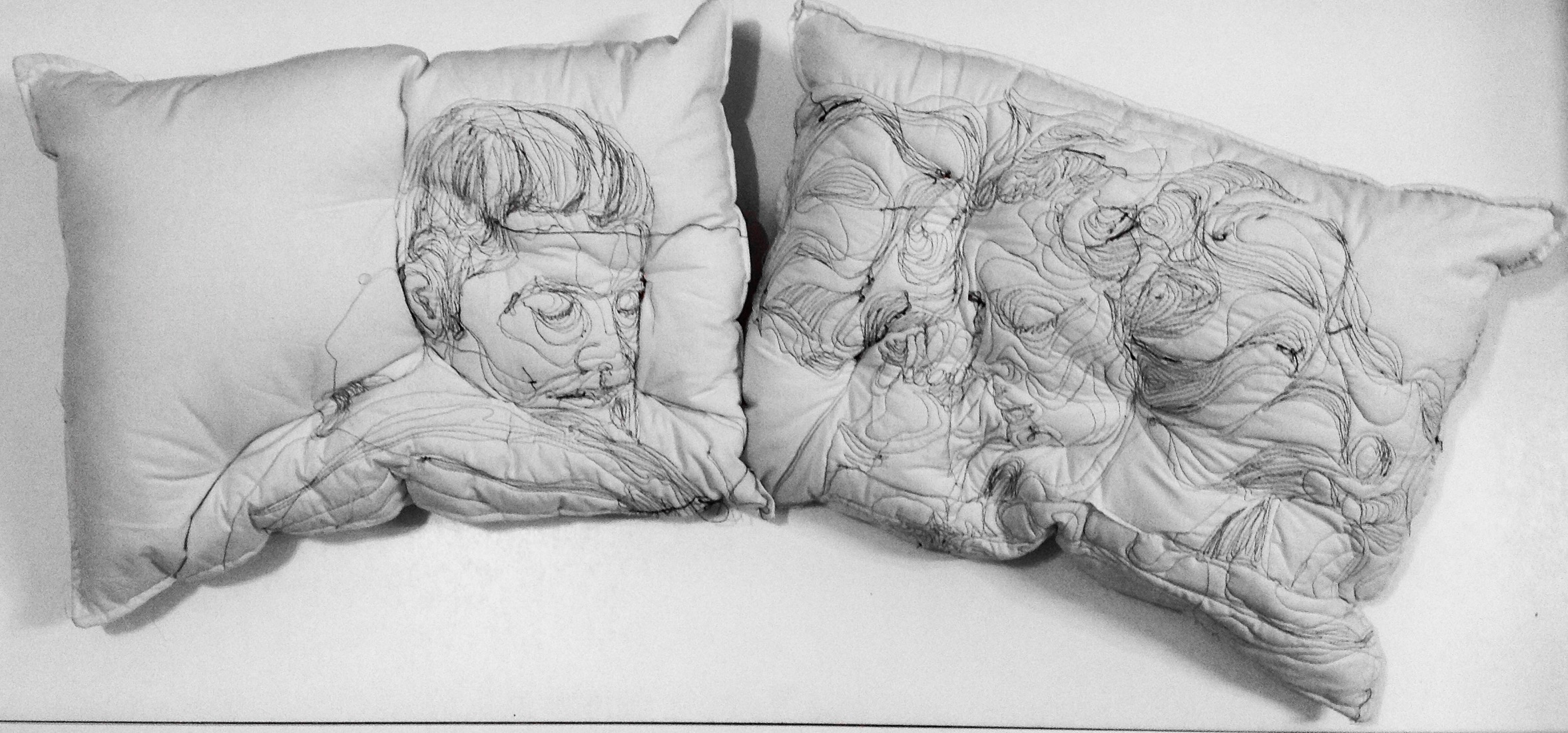 7,Maryam Ashkanian,Sleep Series,70.180cm,Sewing on Pillow,2014
