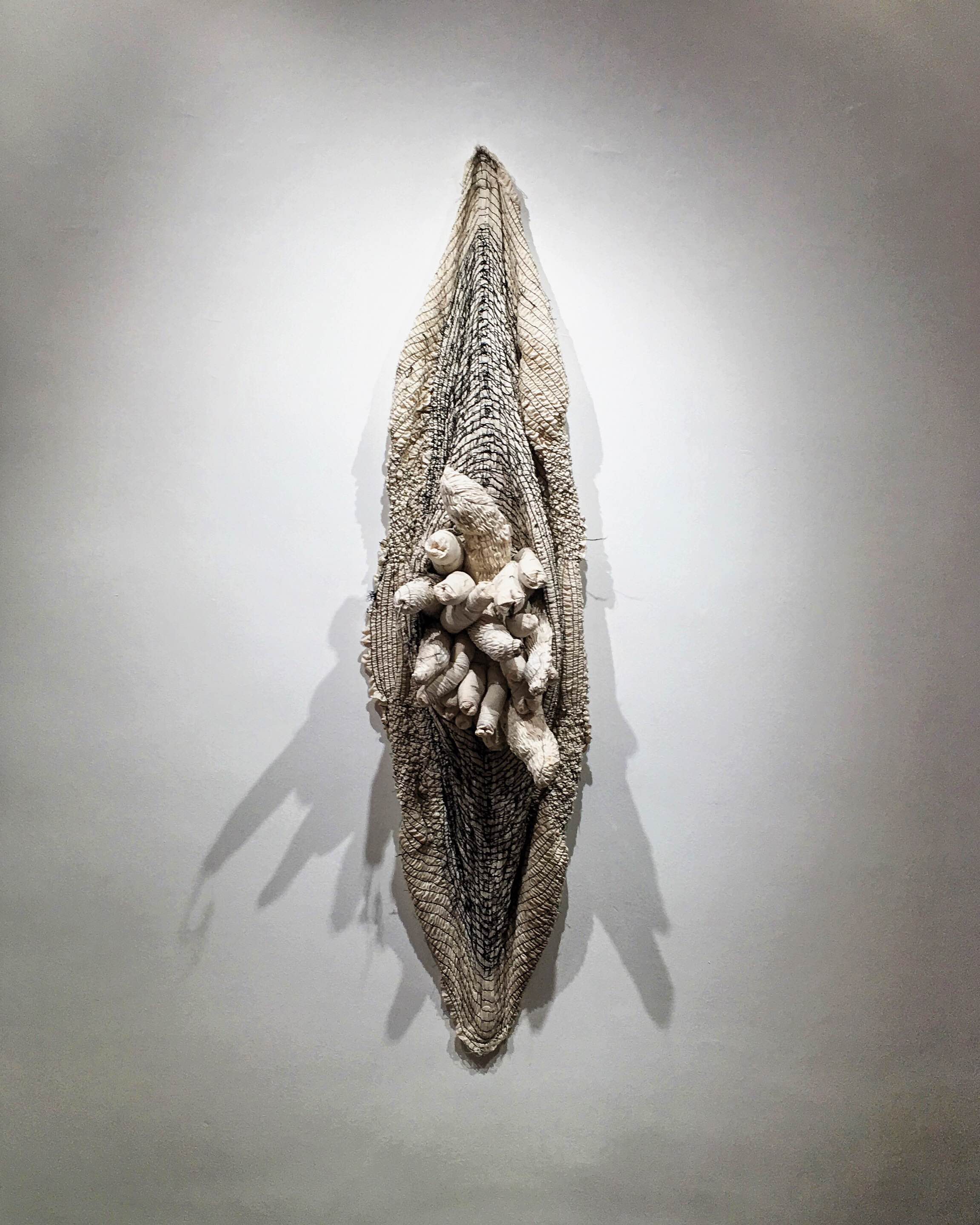 09.Maryam Ashkanian.Mutation Series. Sculpture.140 30 30 Cm.Sewing on Fabric.2016.