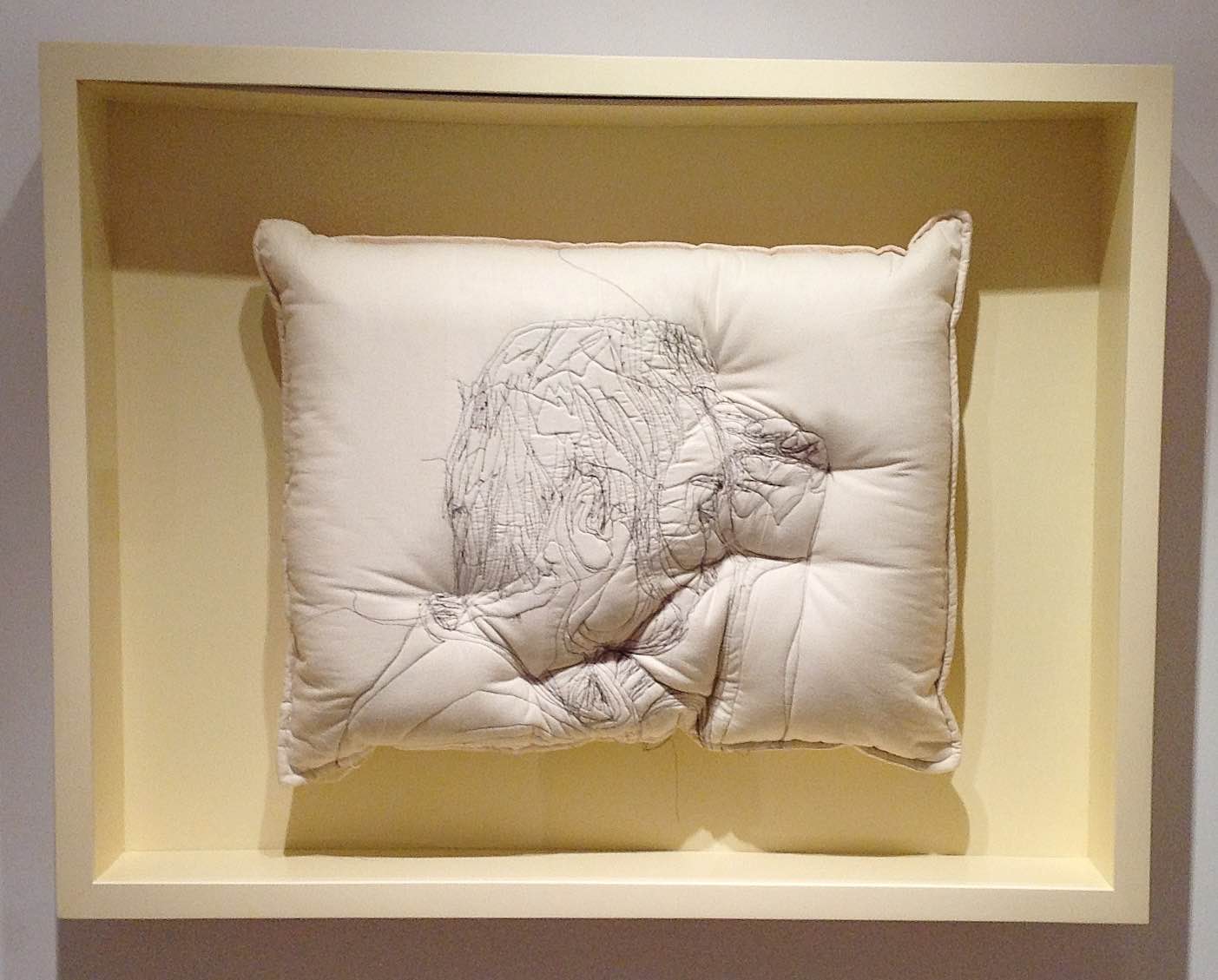 01,Maryam Ashkanian,Sleep Series,70.90cm,Sewing on Pillow,2014