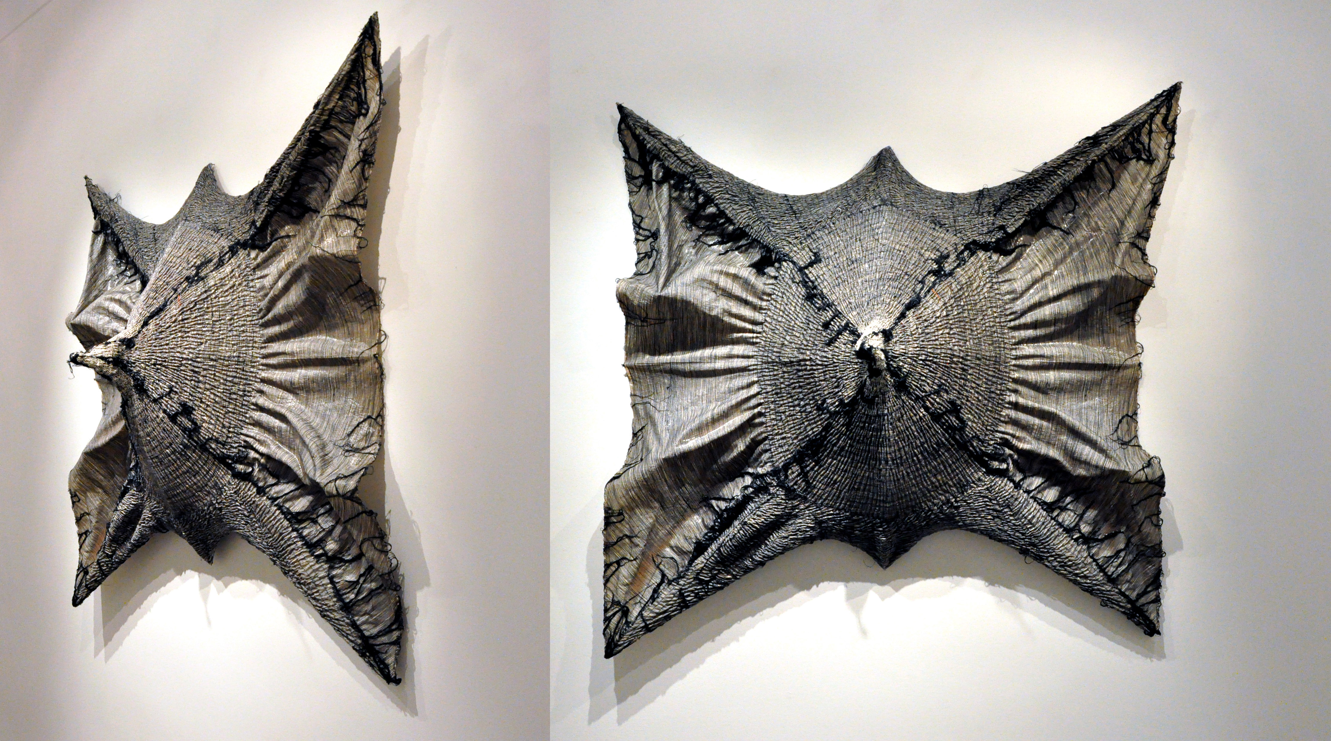 04.Maryam Ashkanian.Stop Series.Sculpture.130 130 50 Cm.Sewing and Resin on Fabric.2013