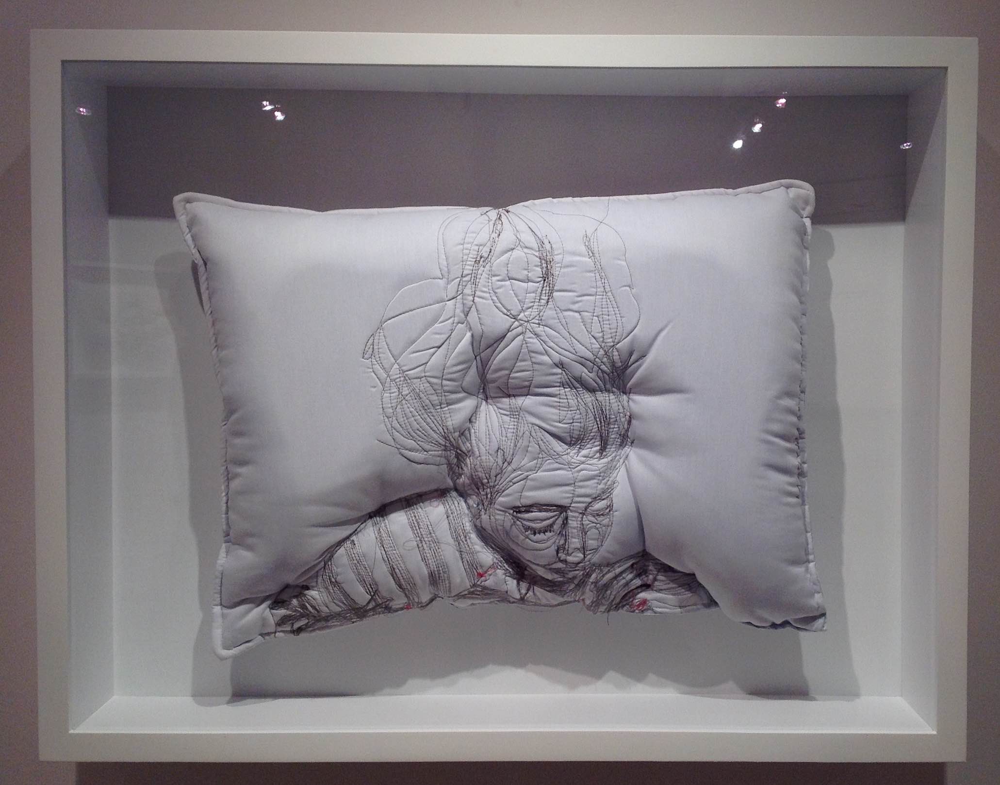 07,Maryam Ashkanian,Sleep Series,70.90cm,Sewing on Pillow,2014