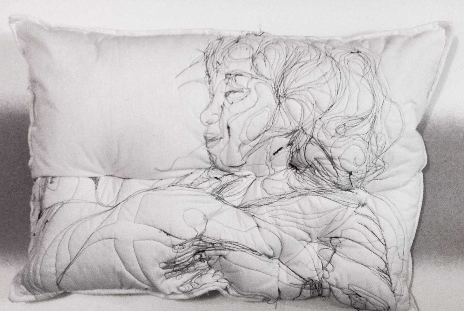 5,Maryam Ashkanian,Sleep Series,70.90cm,Sewing on Pillow,2014