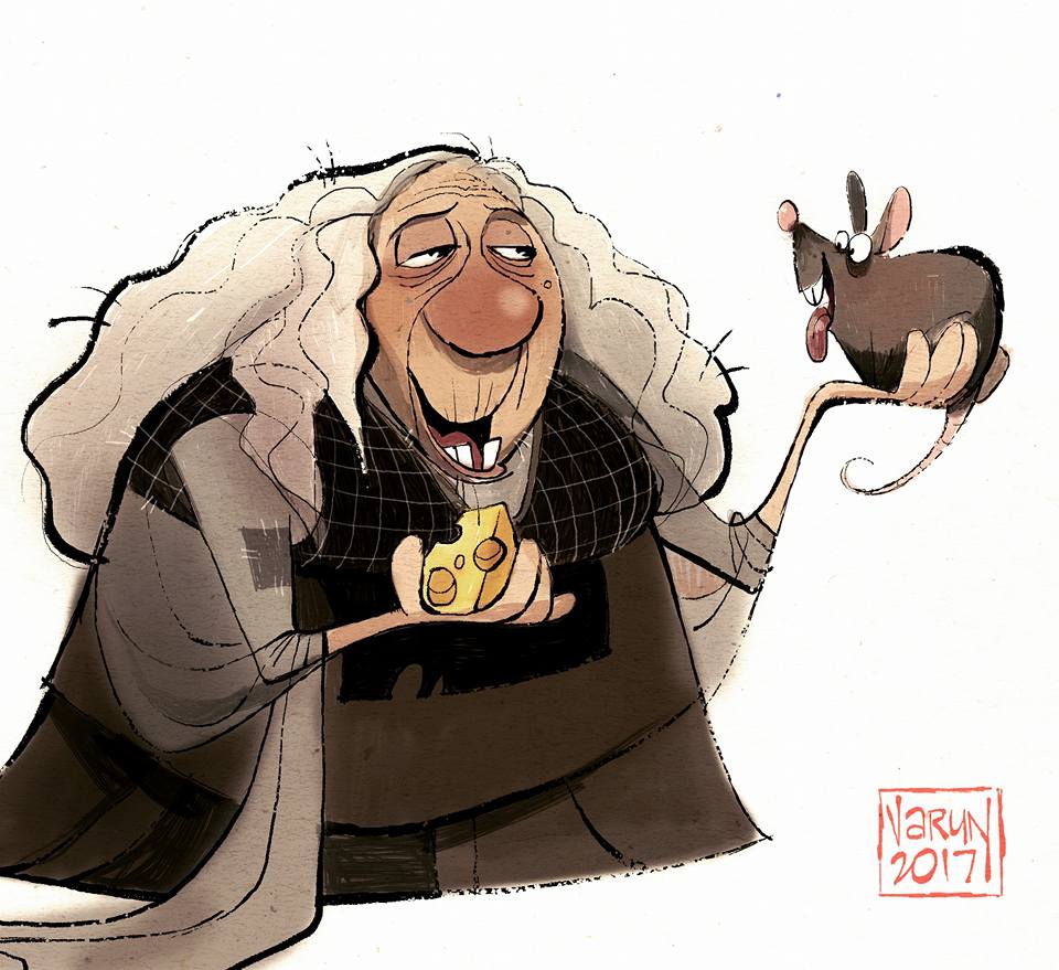 Old Witch and her little pet