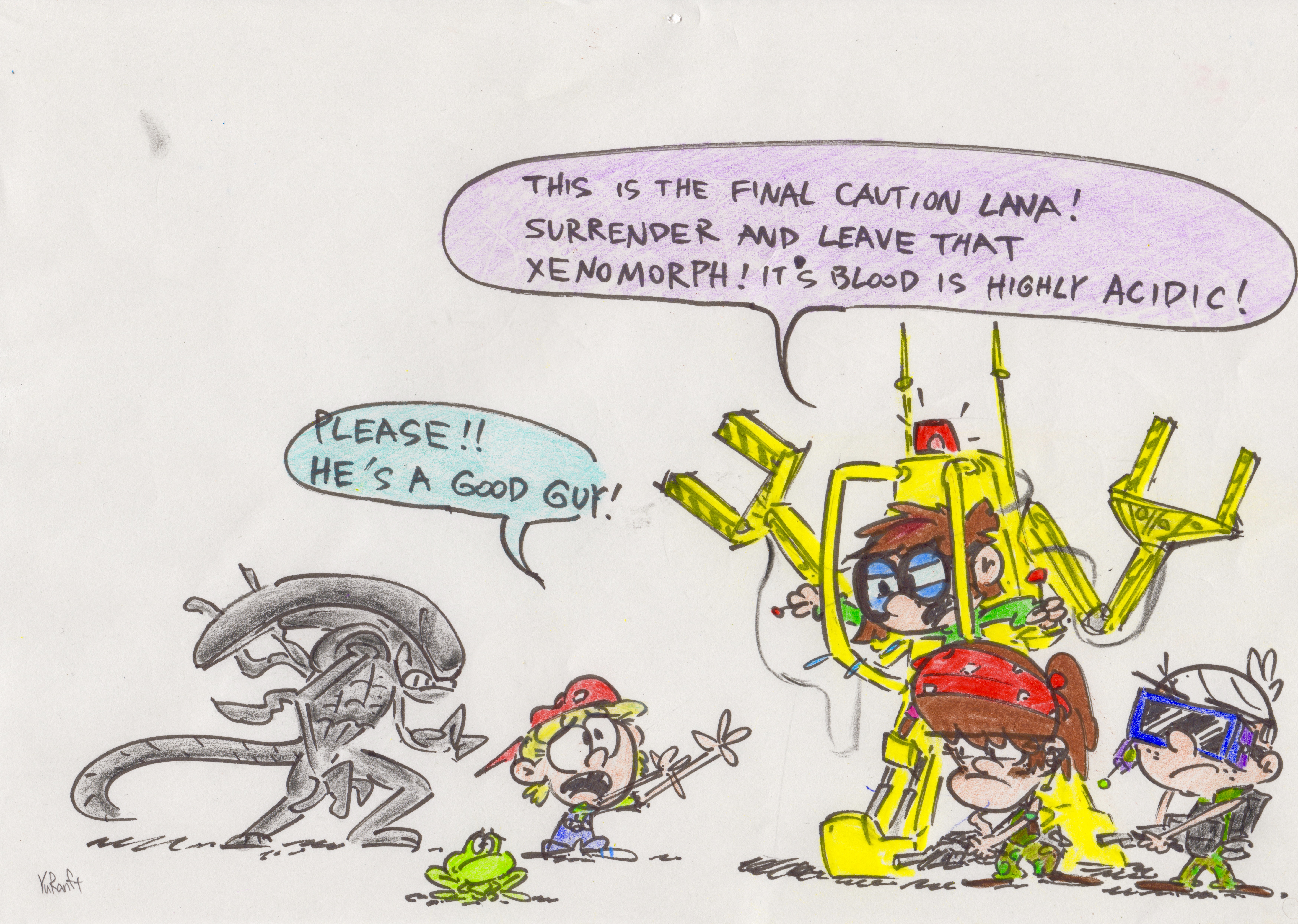 Lana and her cool pet (fan art)