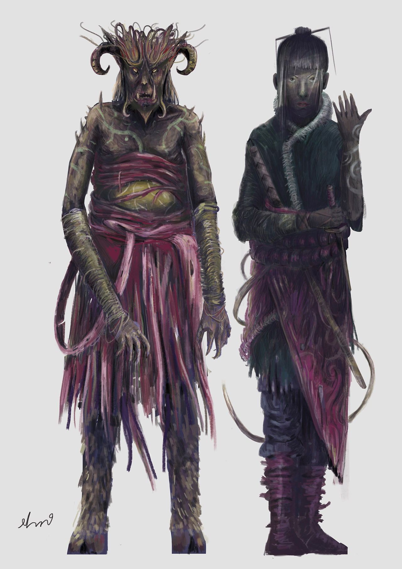 character demon and girl