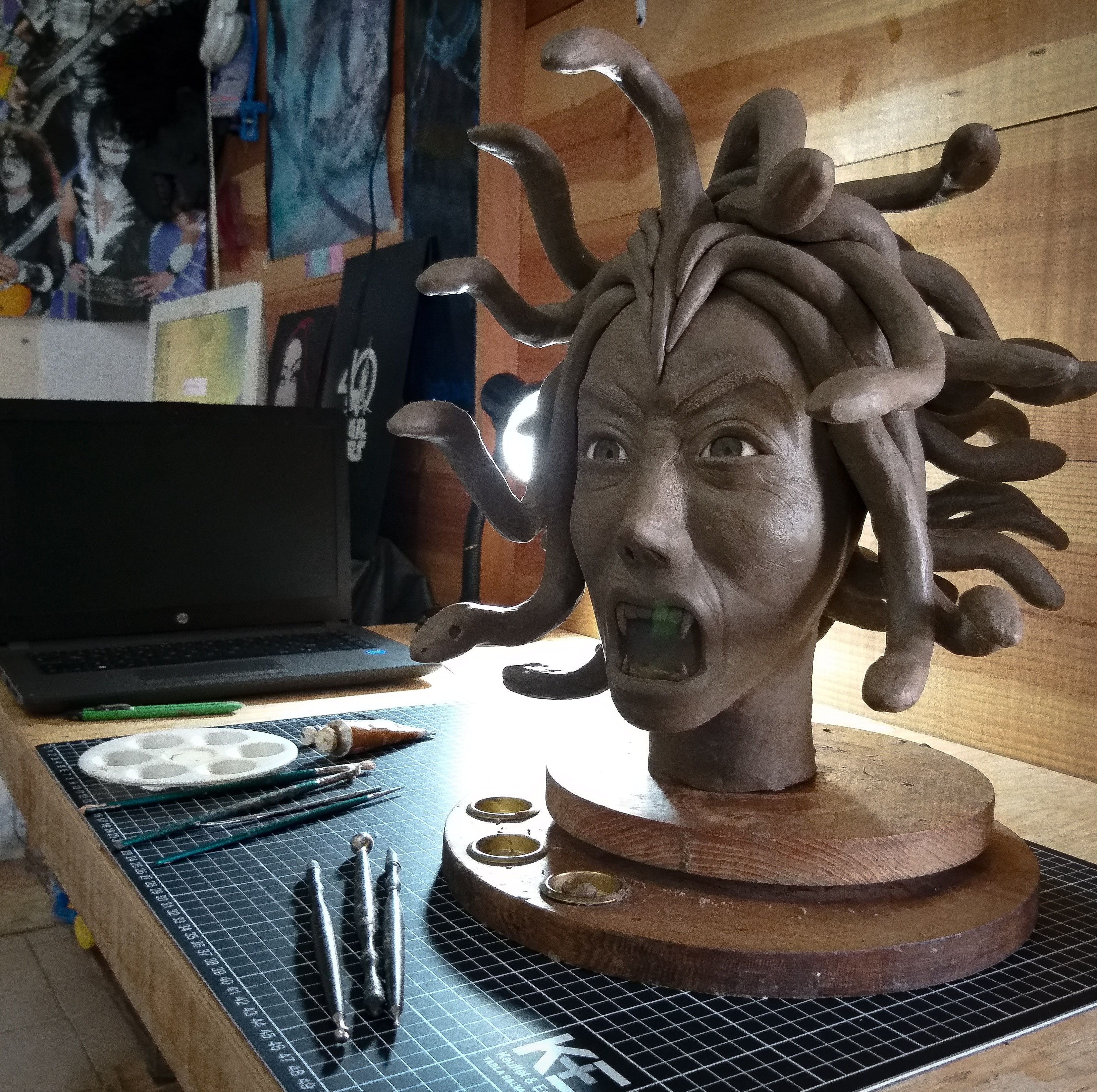 Escultura de medusa en proceso chavos...!!!