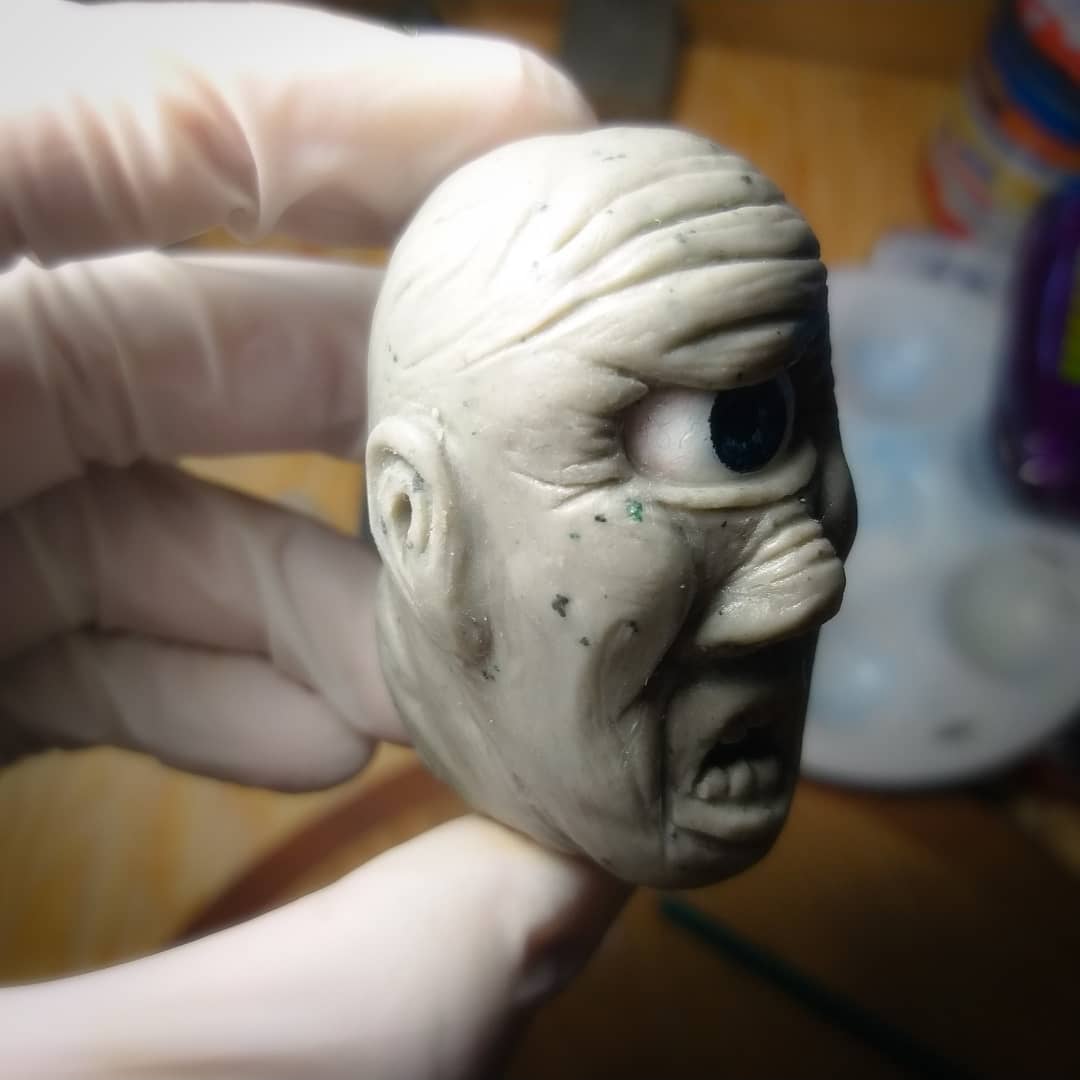 Cabeza del ciclope en proceso