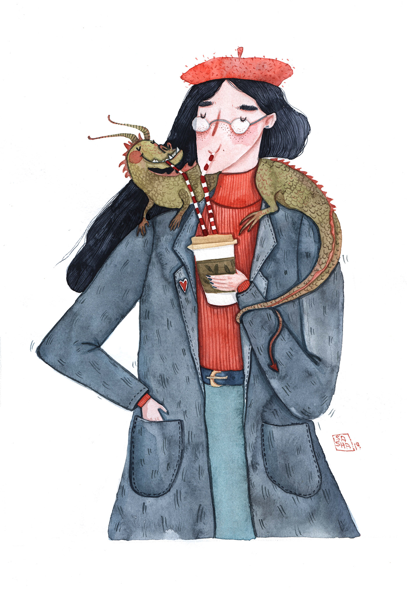 Girl with the Dragon