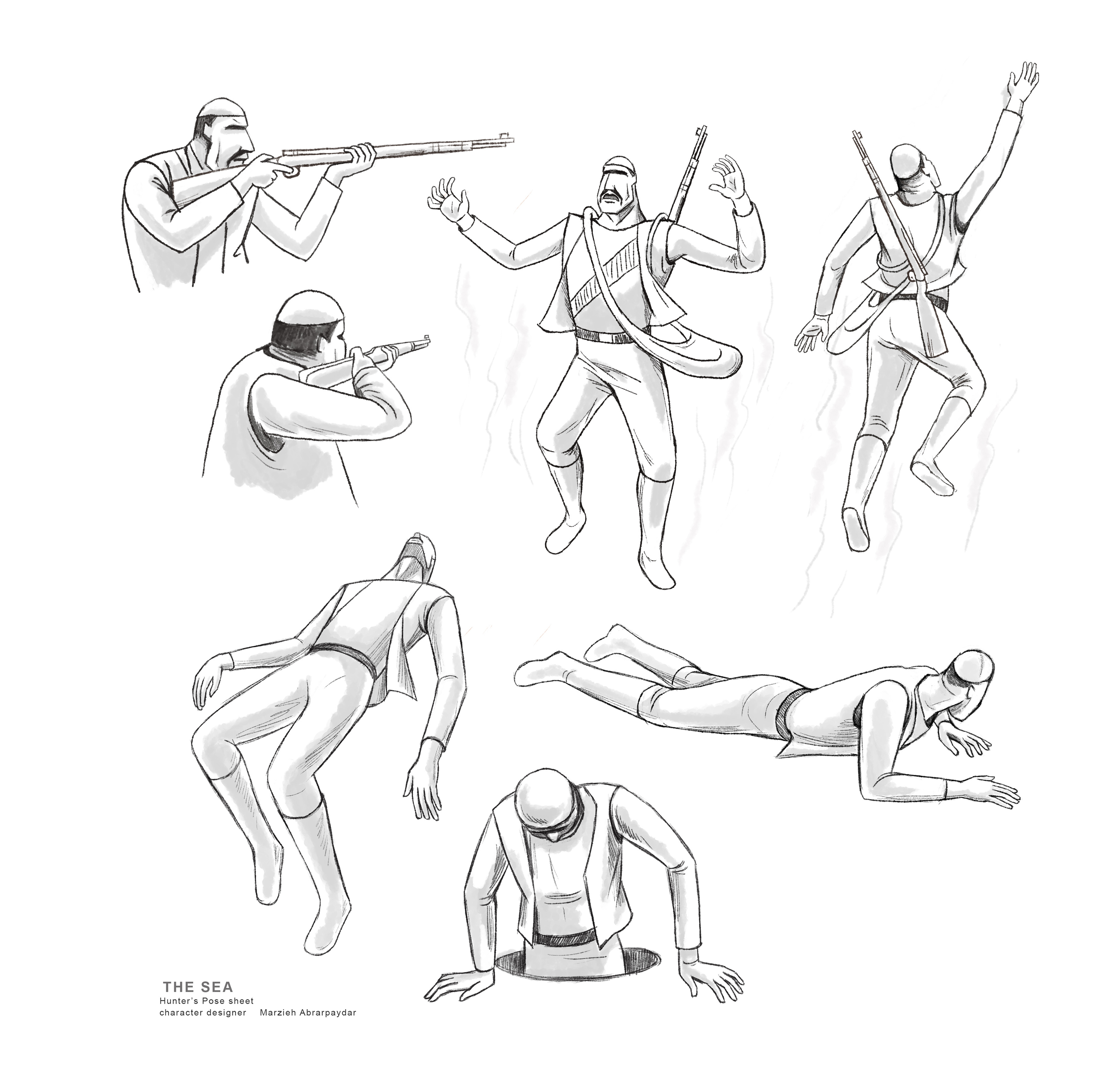 Hunter pose sheet