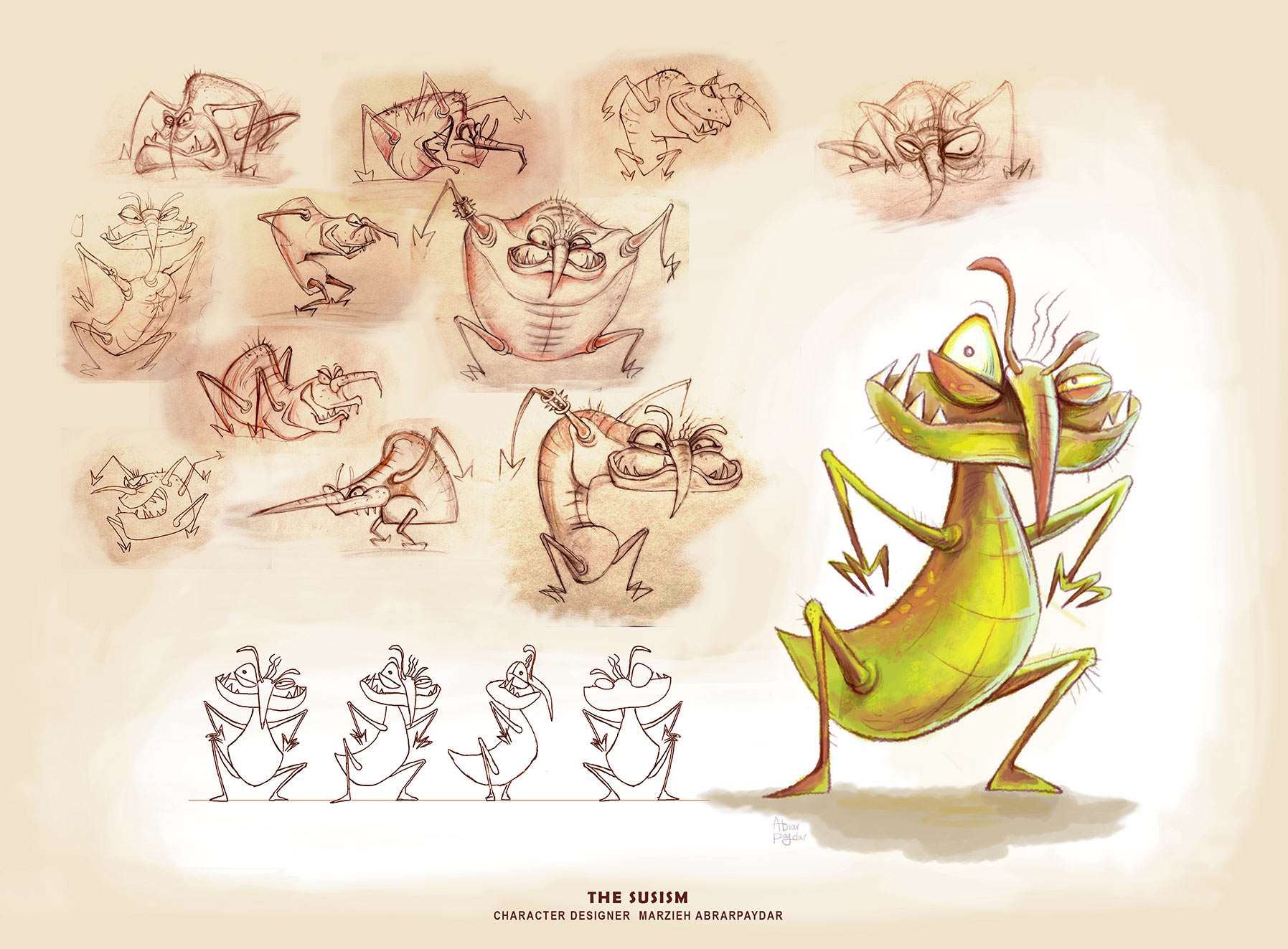 Charcter design for Sasism short animation