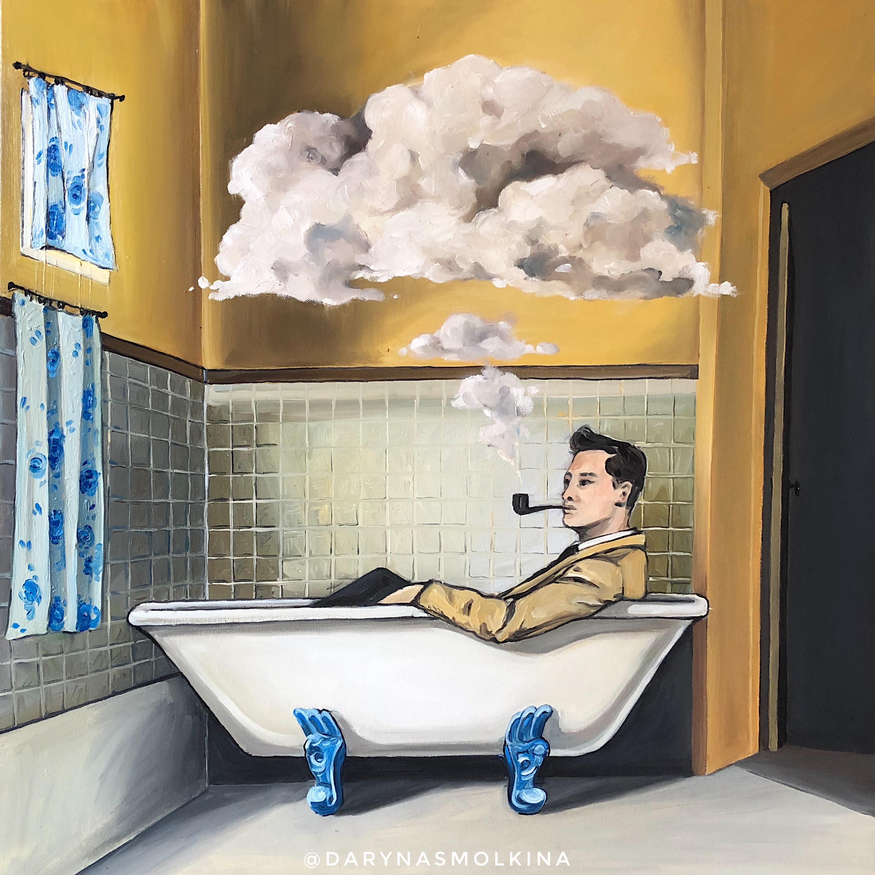 "Men with pipe"