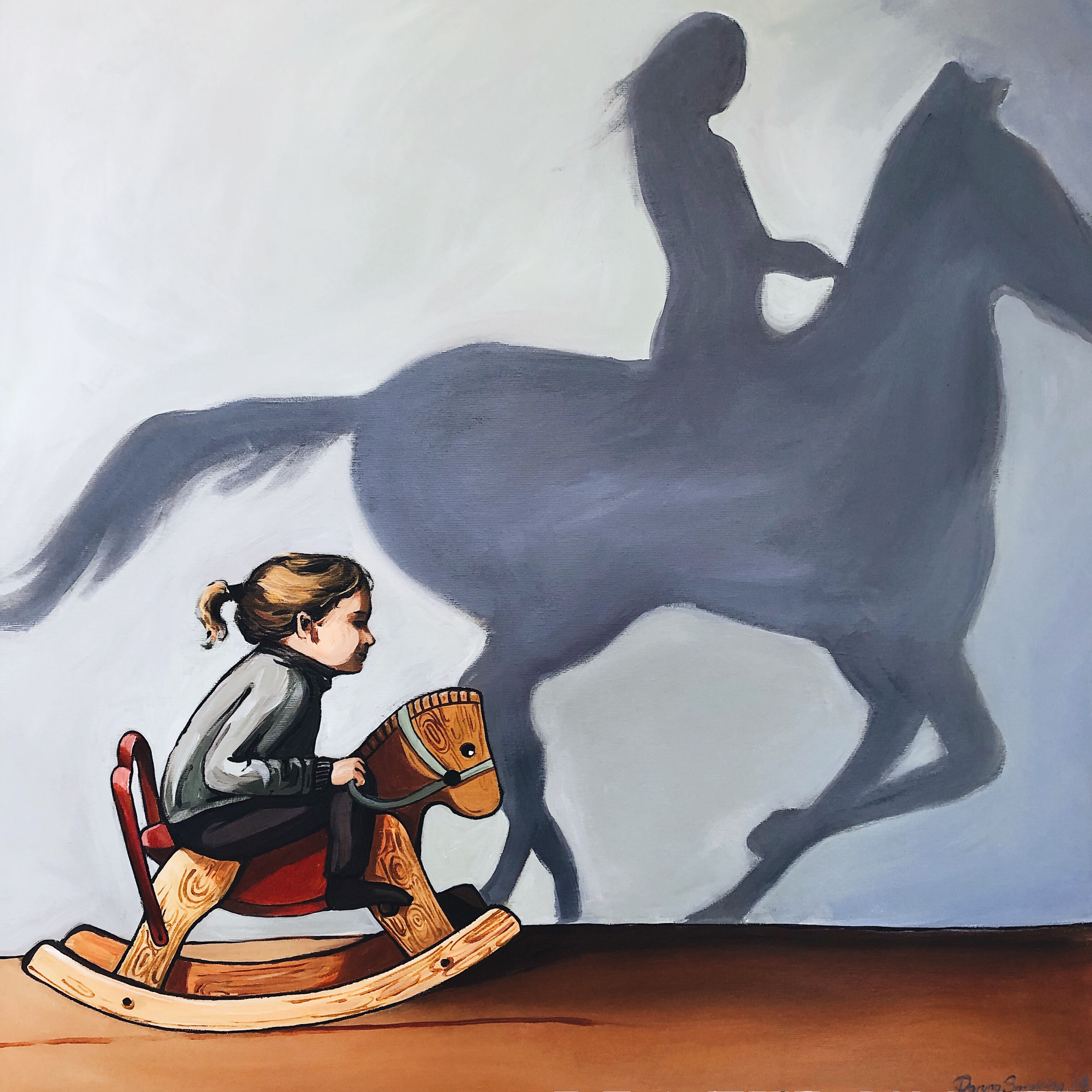 Girl riding a dream