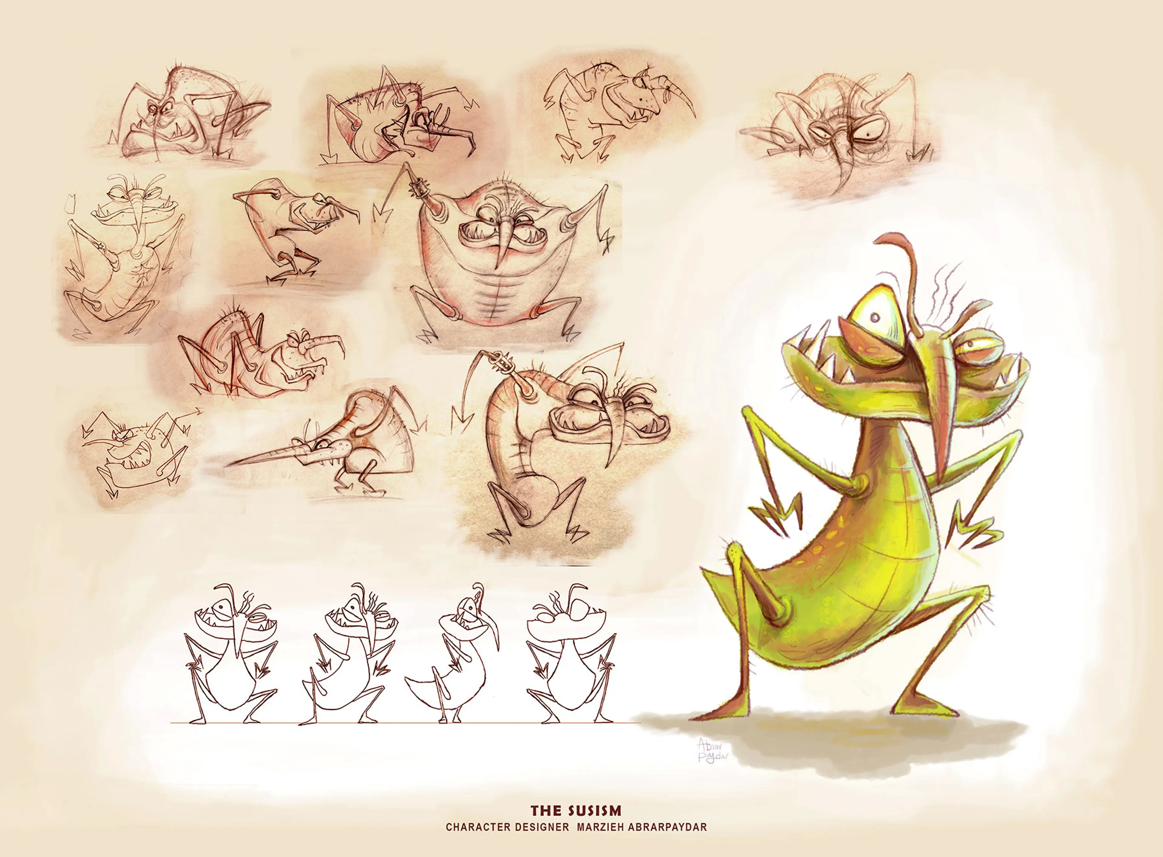 Charcter design for Sasism short animation