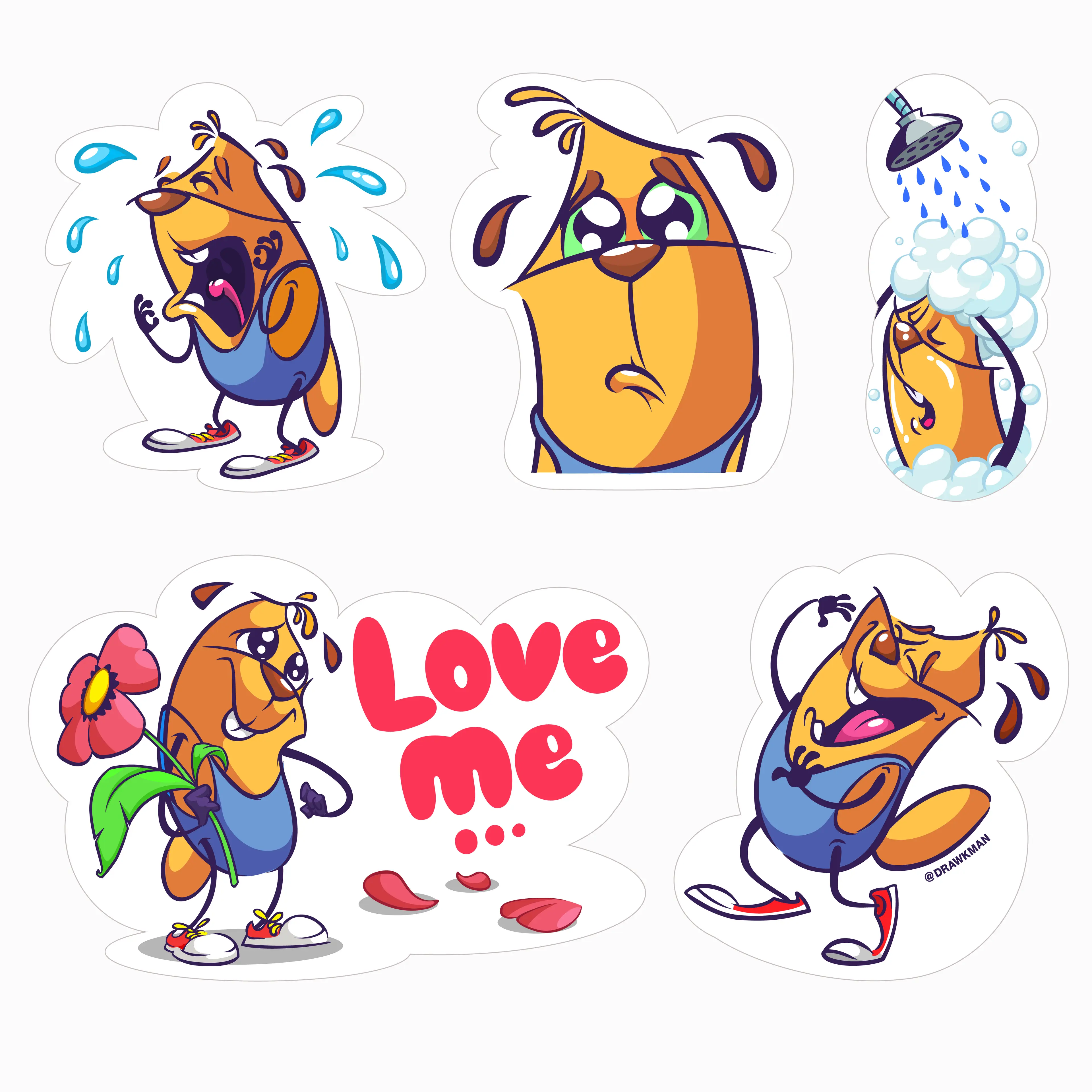 Cartoon character design by drawkman