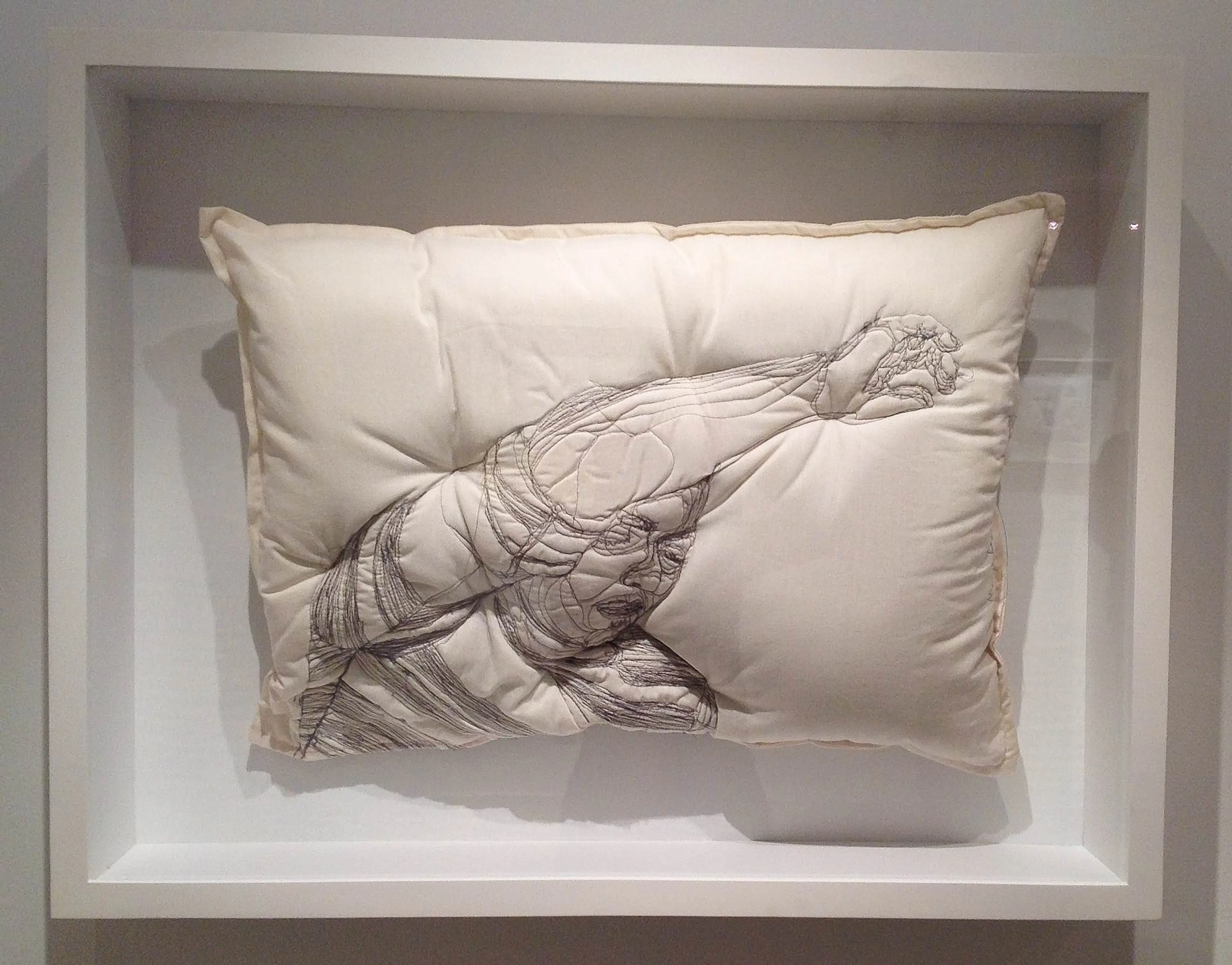 03,Maryam Ashkanian,Sleep Series,70.90cm,Sewing on Pillow,2014