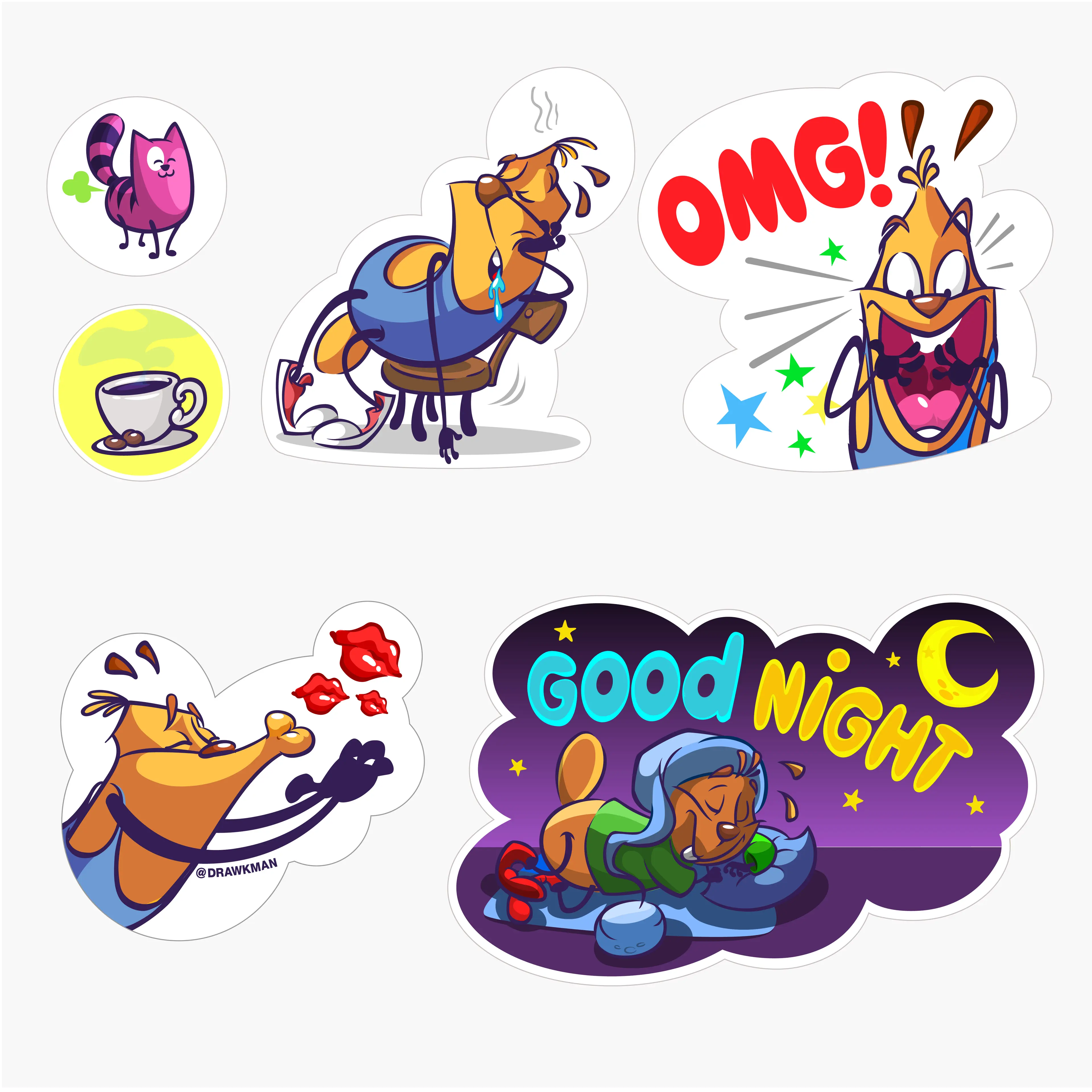 Cartoon character design by drawkman