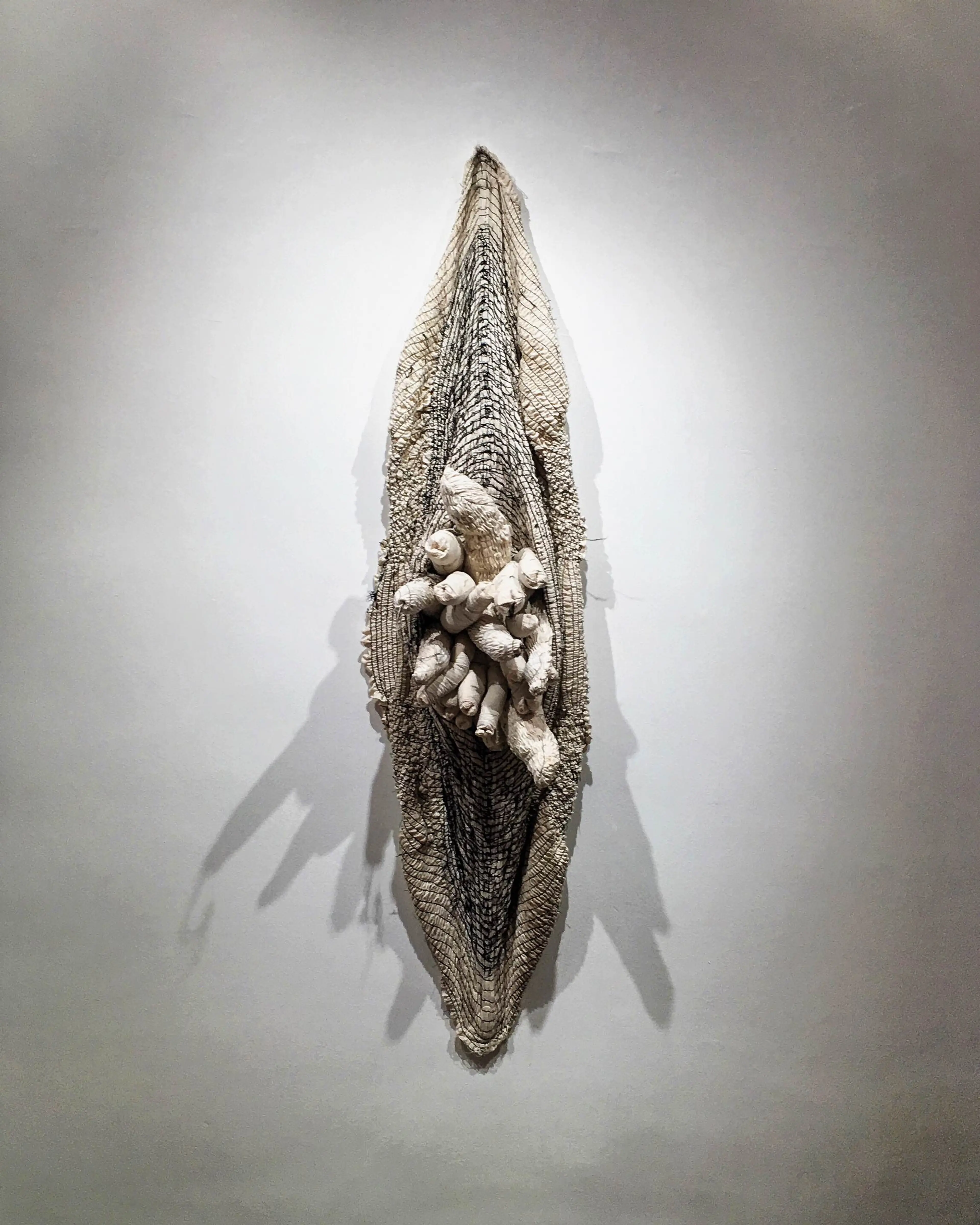 09.Maryam Ashkanian.Mutation Series. Sculpture.140-30-30 Cm.Sewing on Fabric.2016.