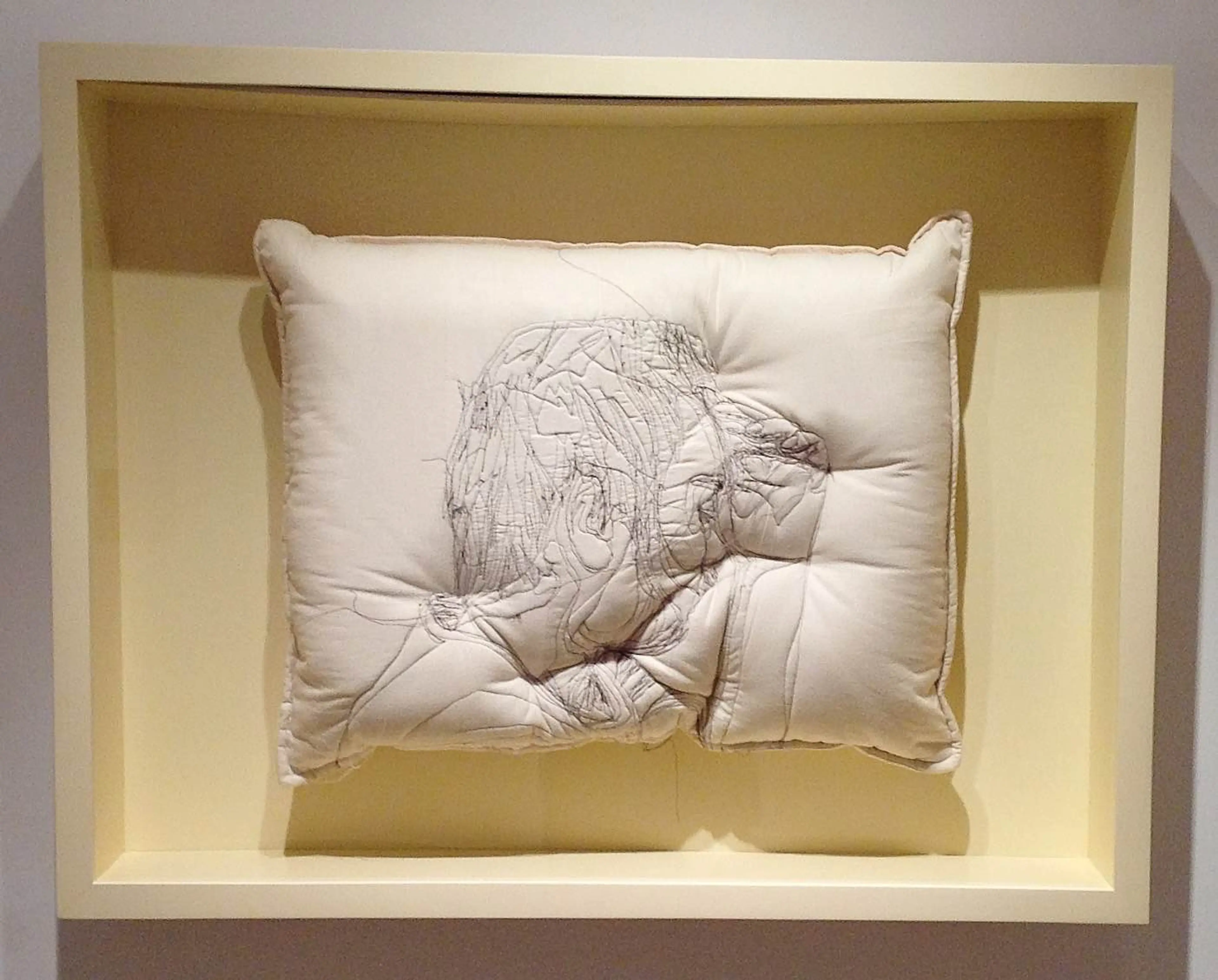 01,Maryam Ashkanian,Sleep Series,70.90cm,Sewing on Pillow,2014