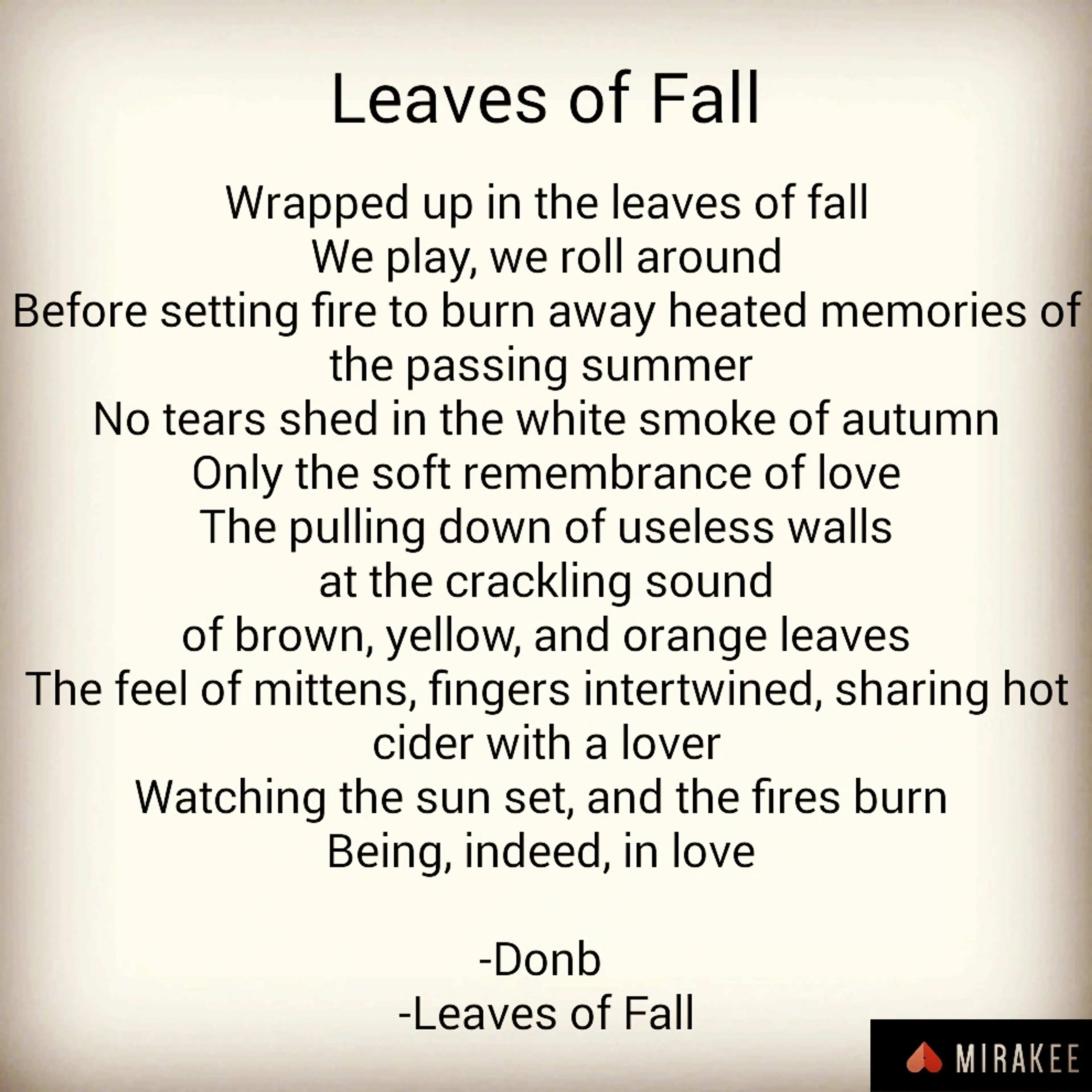 Leaves of Fall