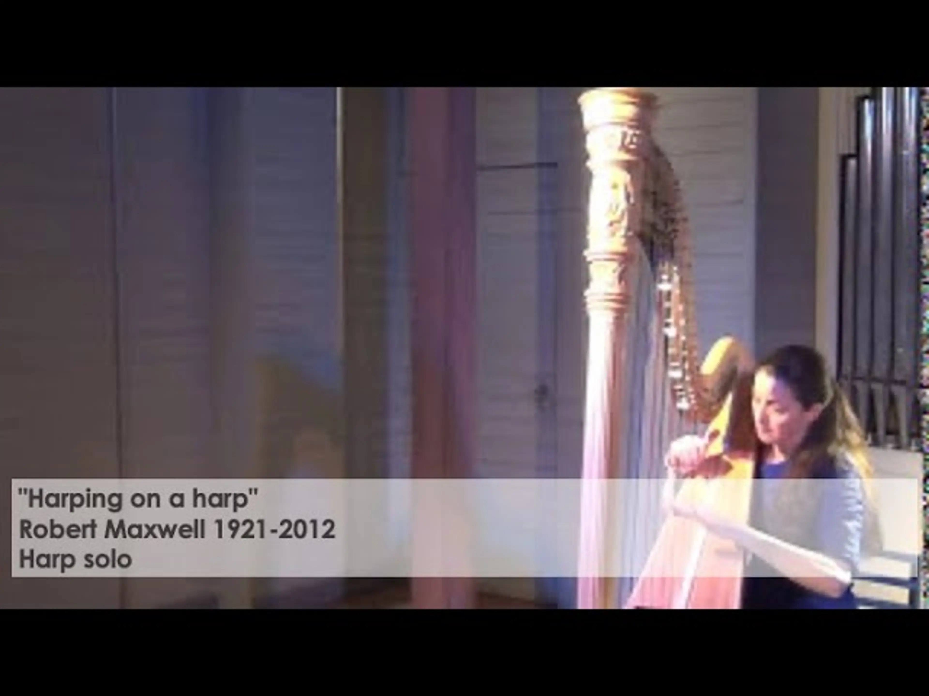 Harping on a harp by Robert Maxwell - Silke Aichhorn, harp