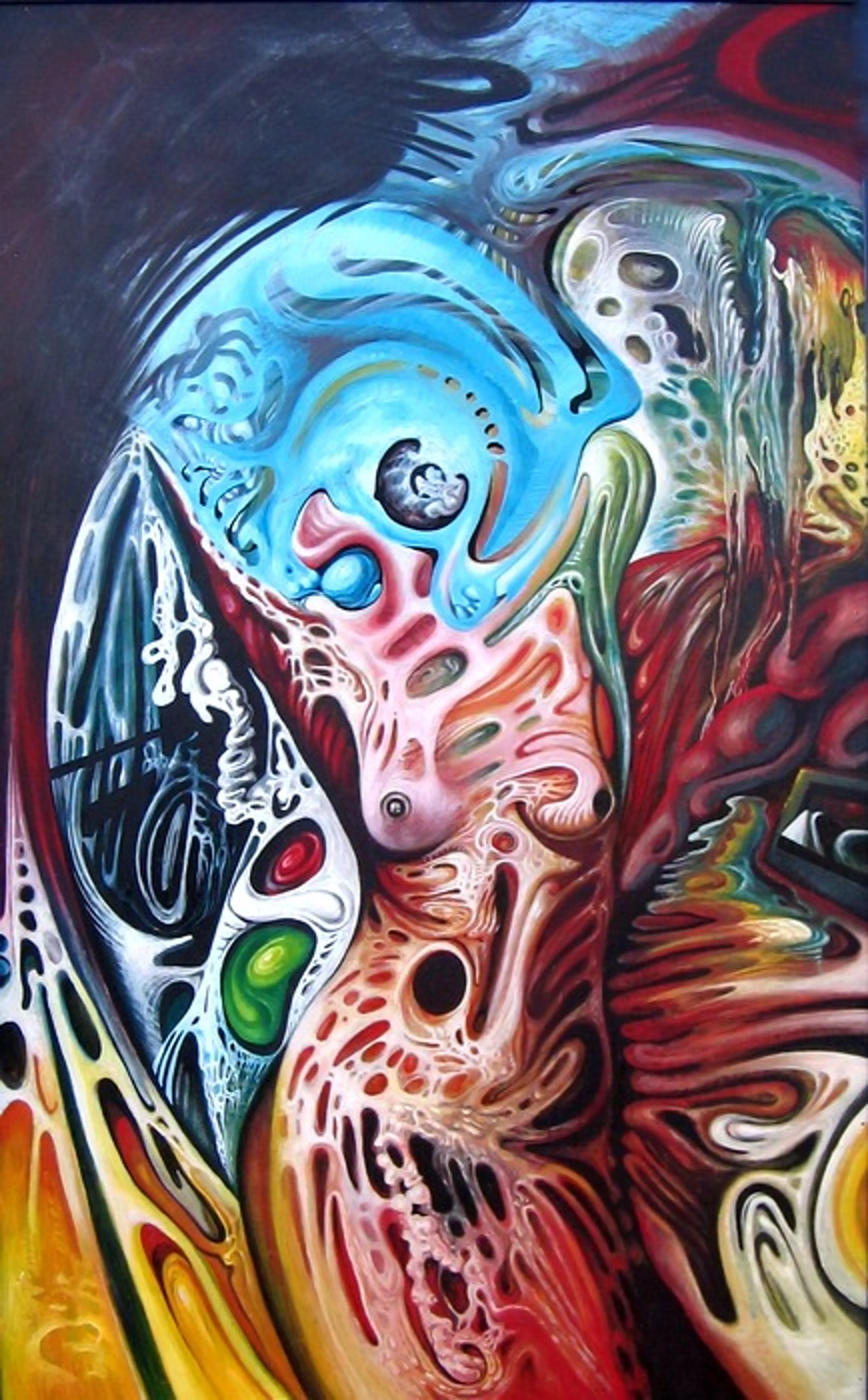 "Abortion", oil on panel