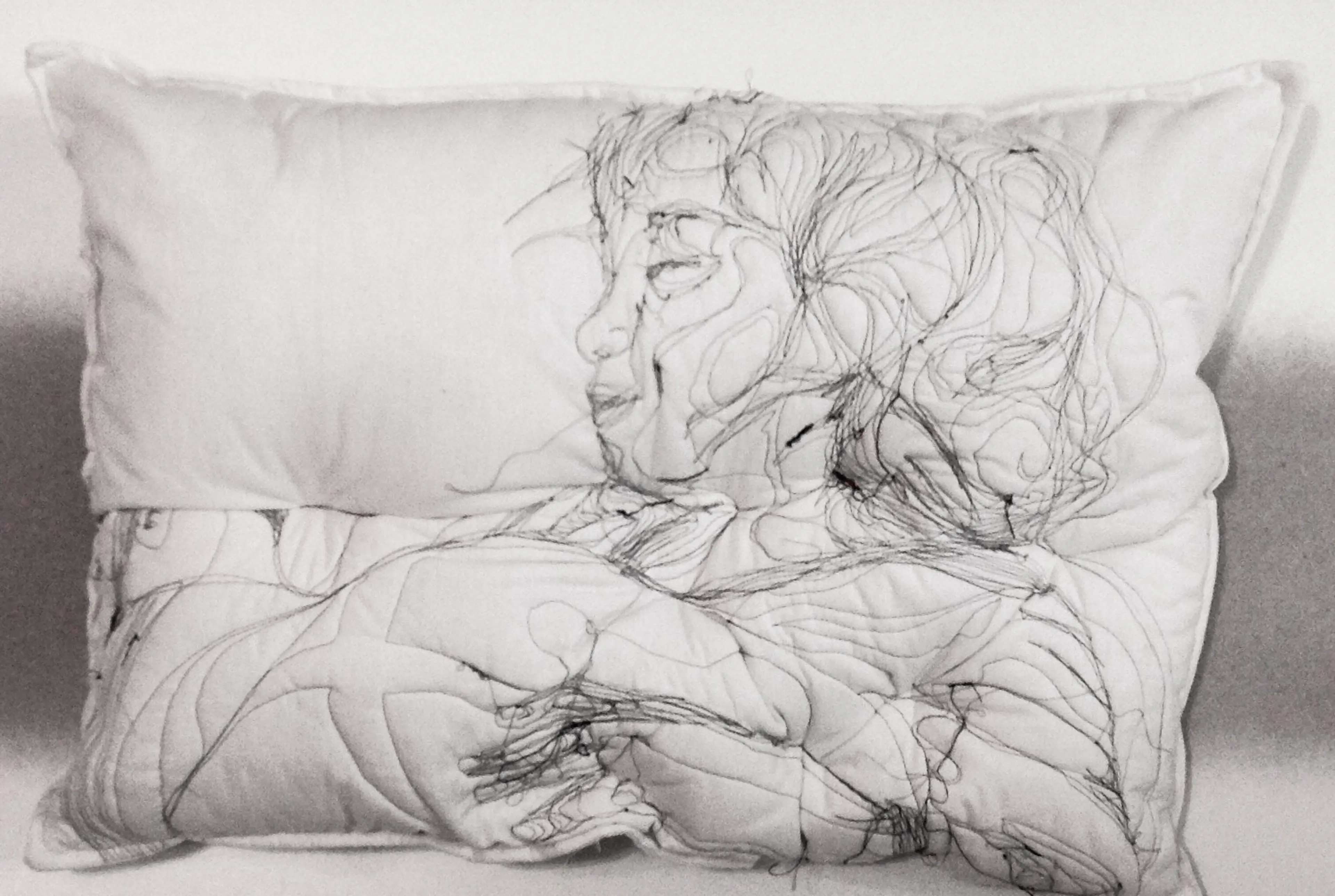 5,Maryam Ashkanian,Sleep Series,70.90cm,Sewing on Pillow,2014