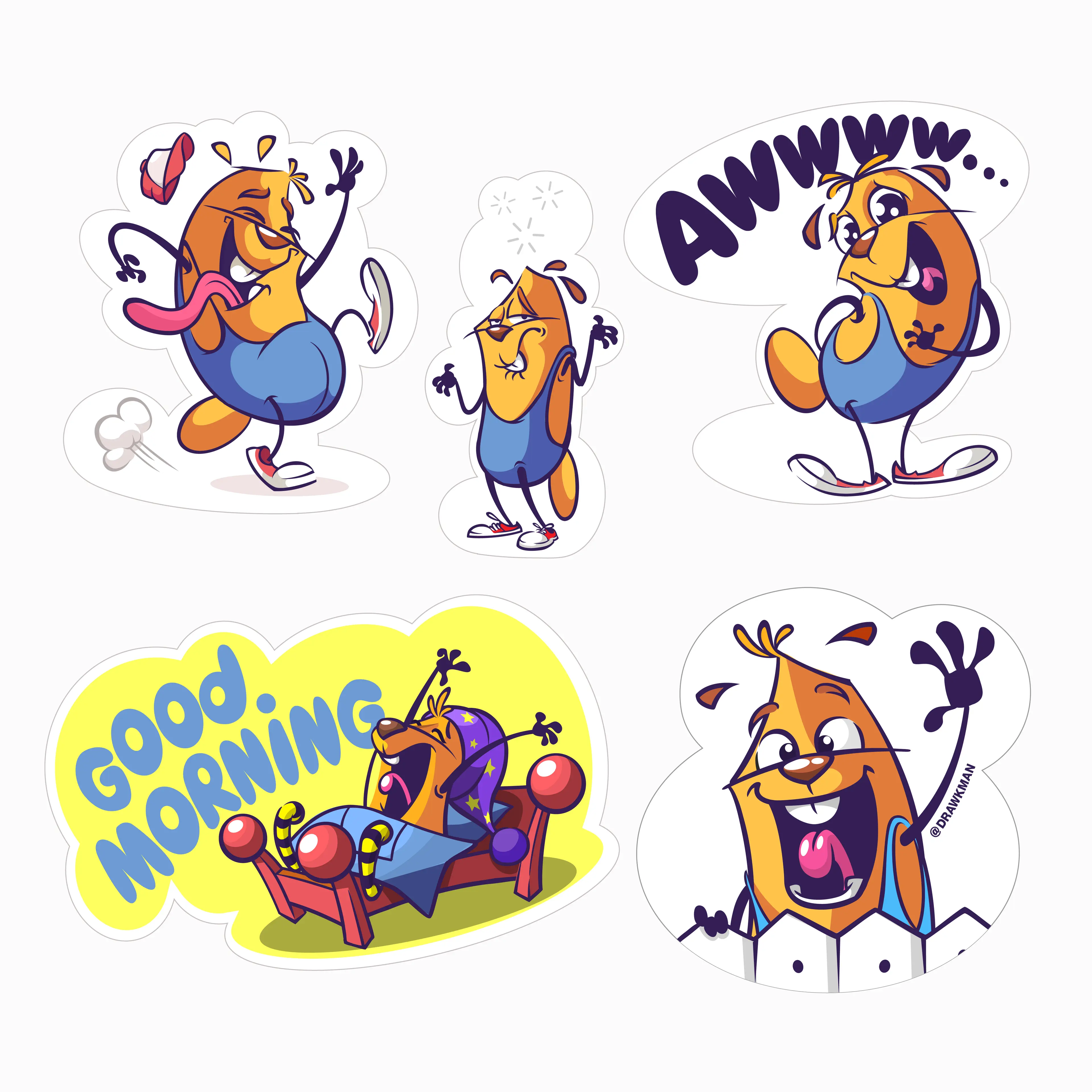 Cartoon character design by drawkman