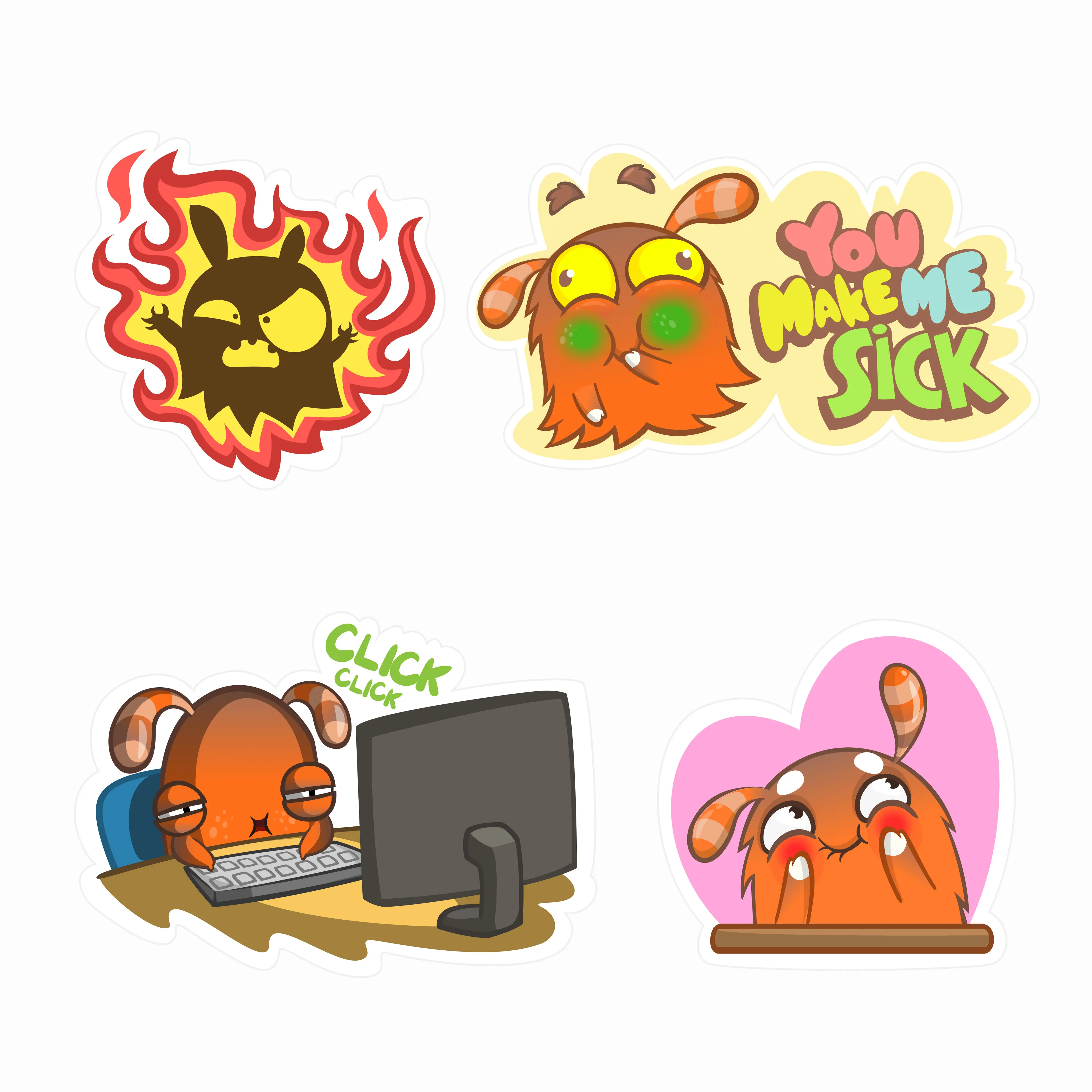 Monster cartoon character design by drawkman
