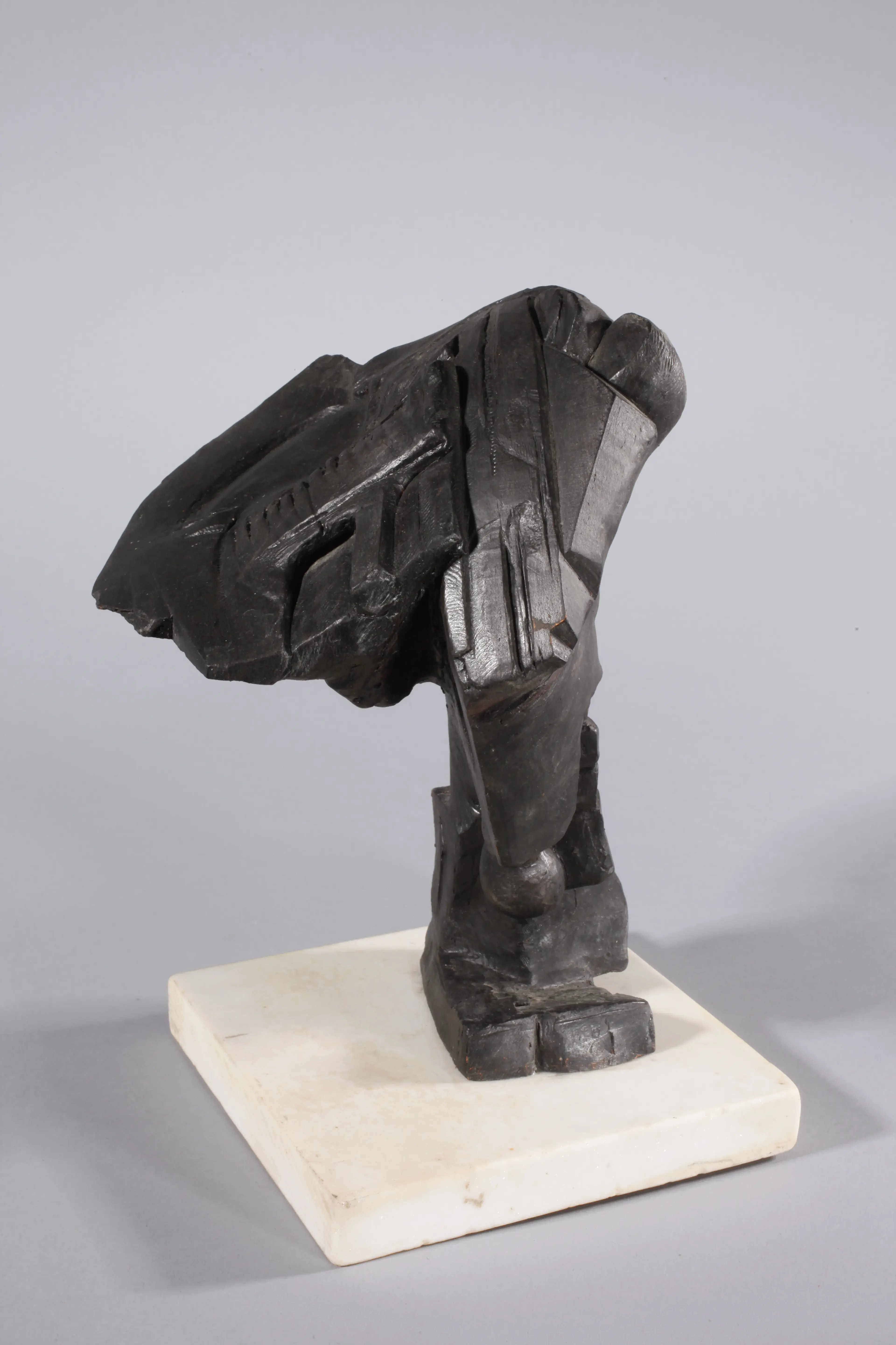 "Ascent into the unknown", stone and patinated terracotta