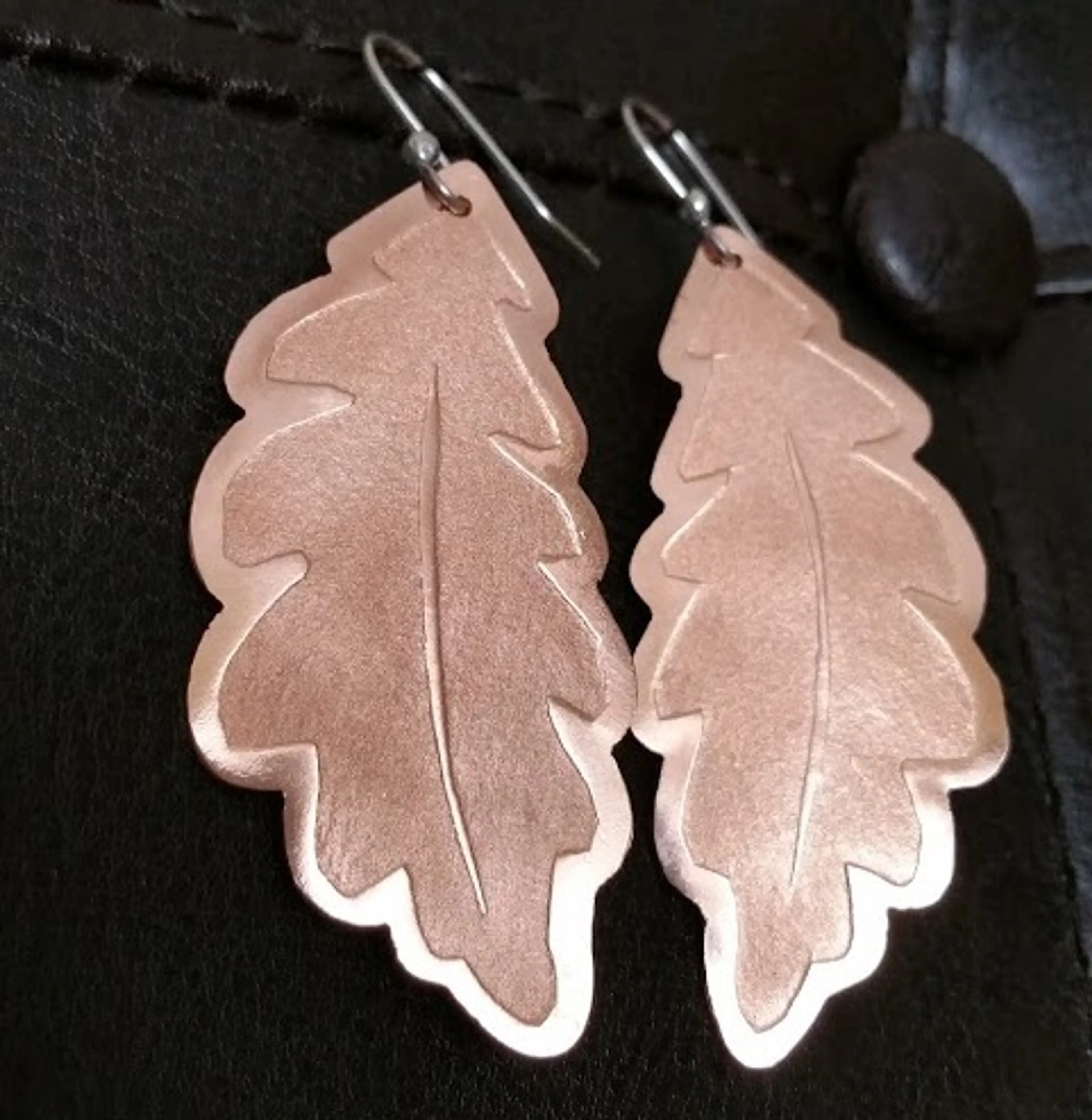 Copper Leaf Earrings