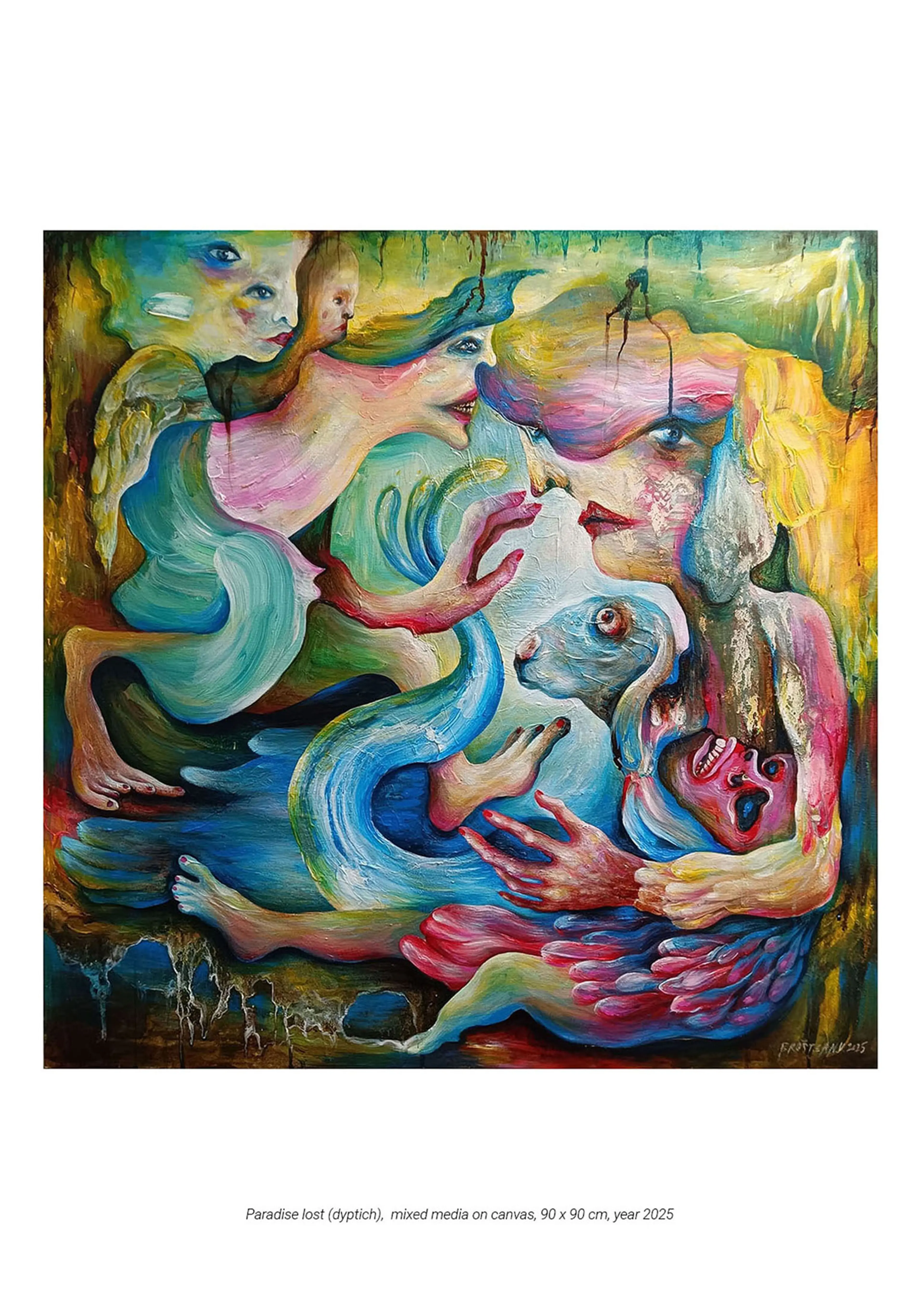 PARADISE LOST ( DYPTICH) 1/2, painting on canvas