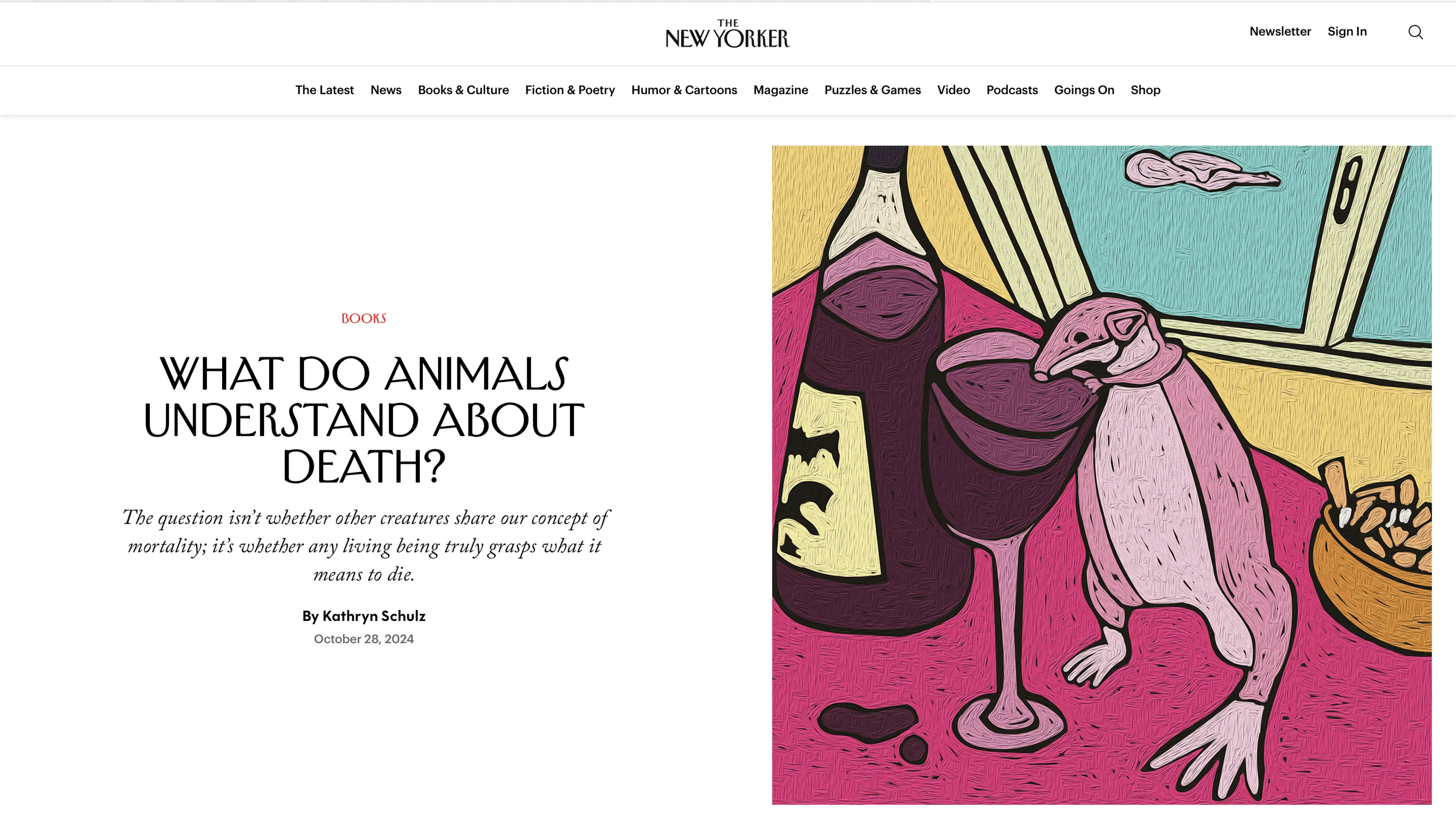 What animals understand about death? — Ilustración — Cintia Bonino