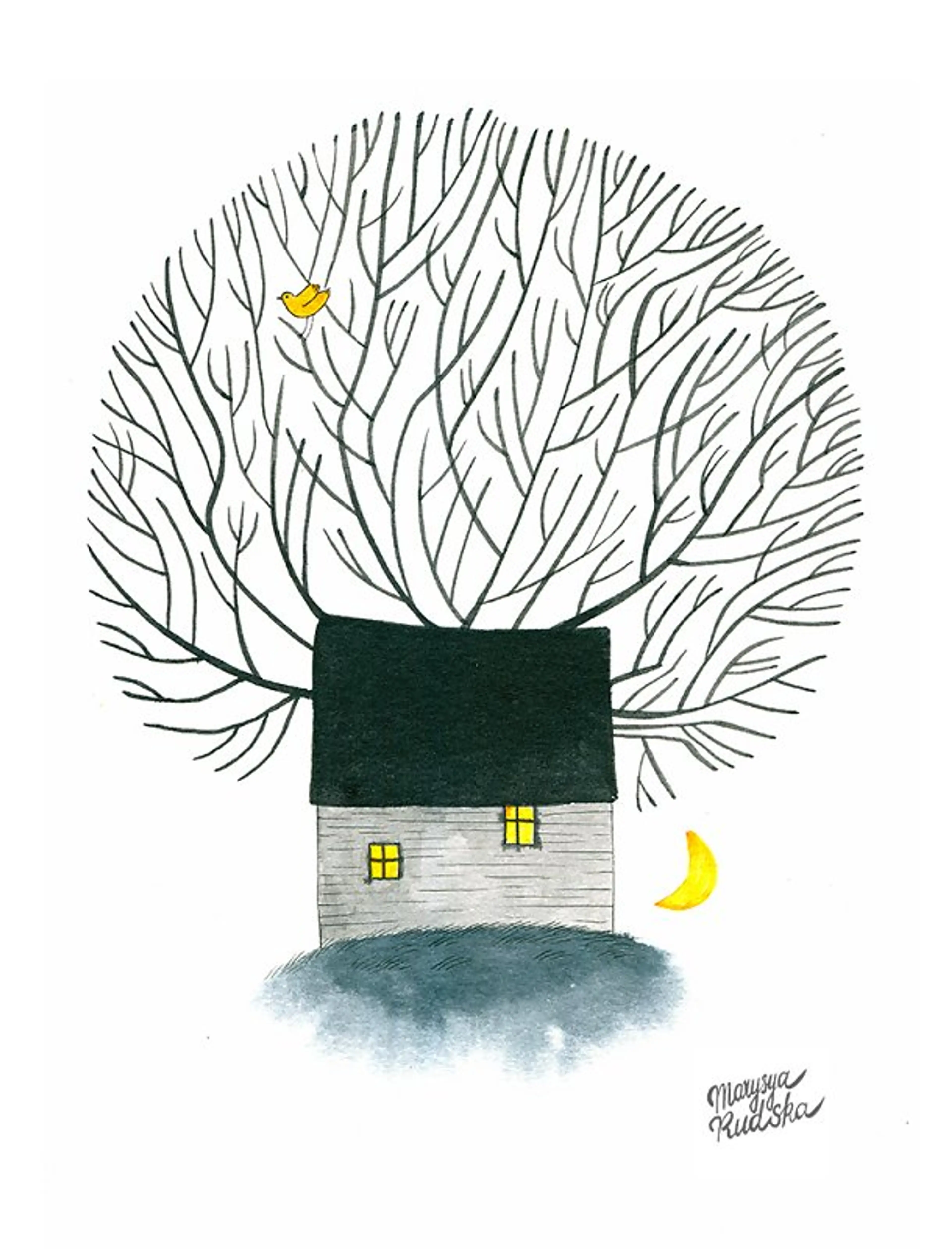 House and the Moon