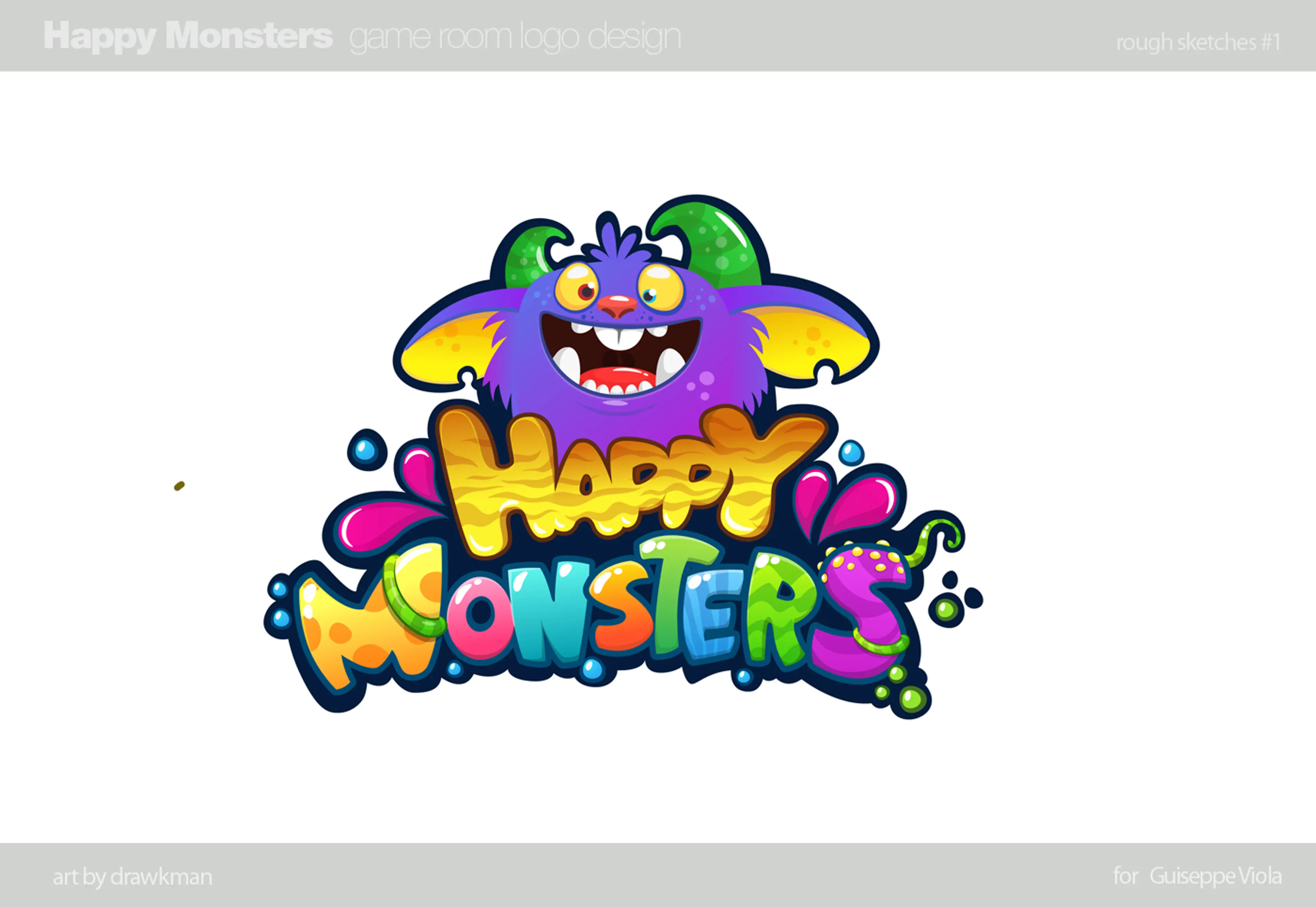 Monster logo design by drawkman