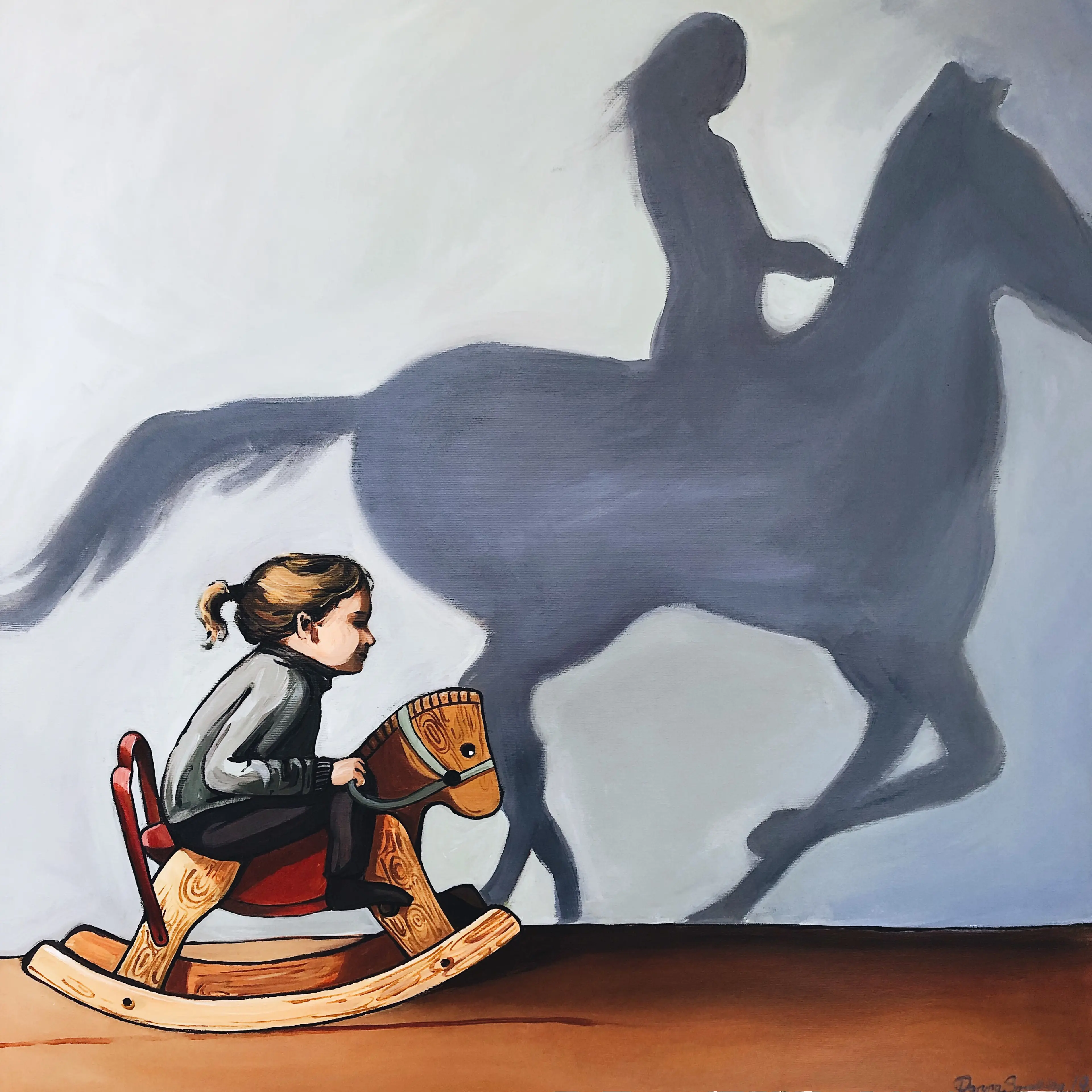 Girl riding a dream