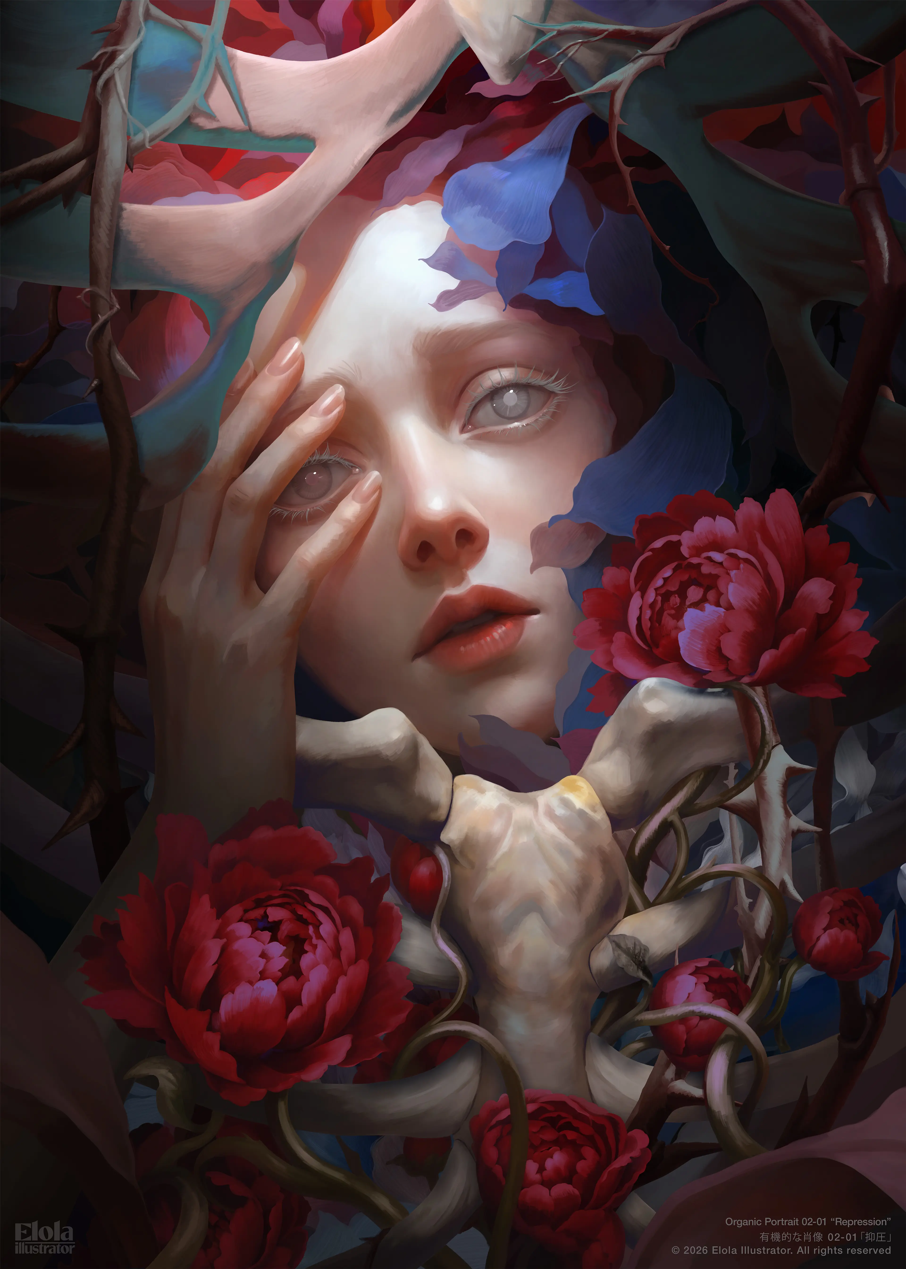 Organic Portrait 02-02 — Repression — Ilustración — Alfonso Elola