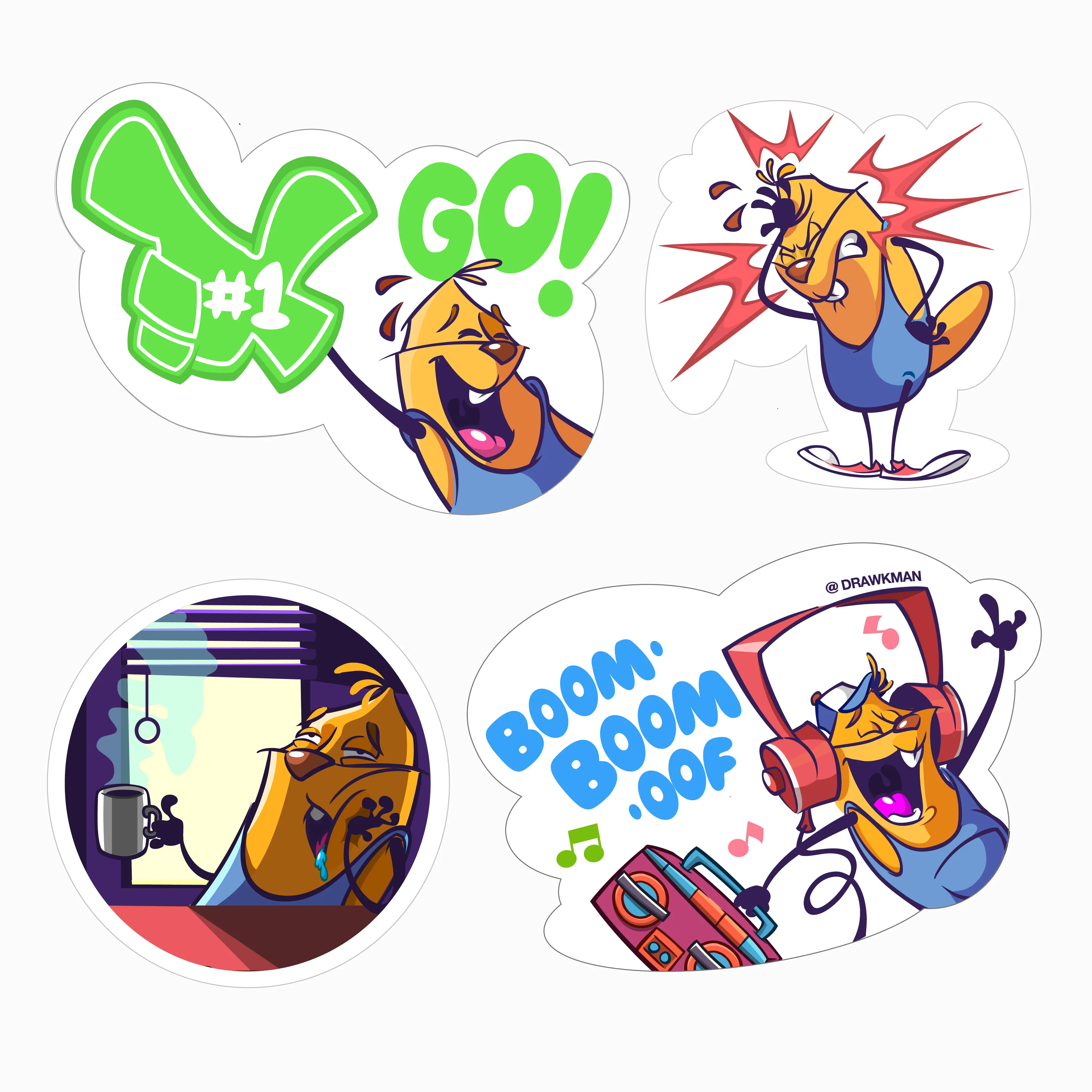 Cartoon character design by drawkman