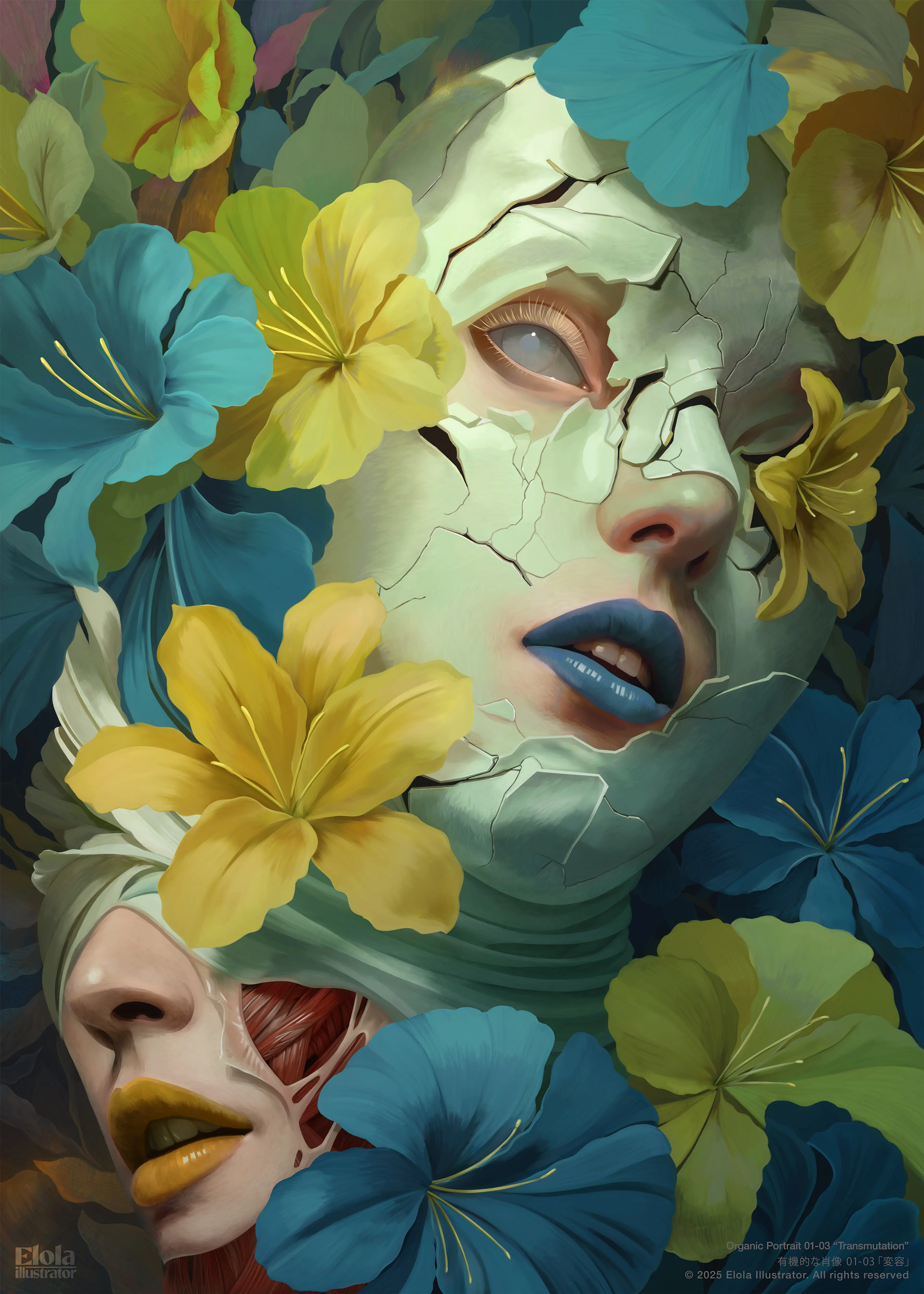 Organic Portrait 01-03 — Transmutation — Ilustración — Alfonso Elola