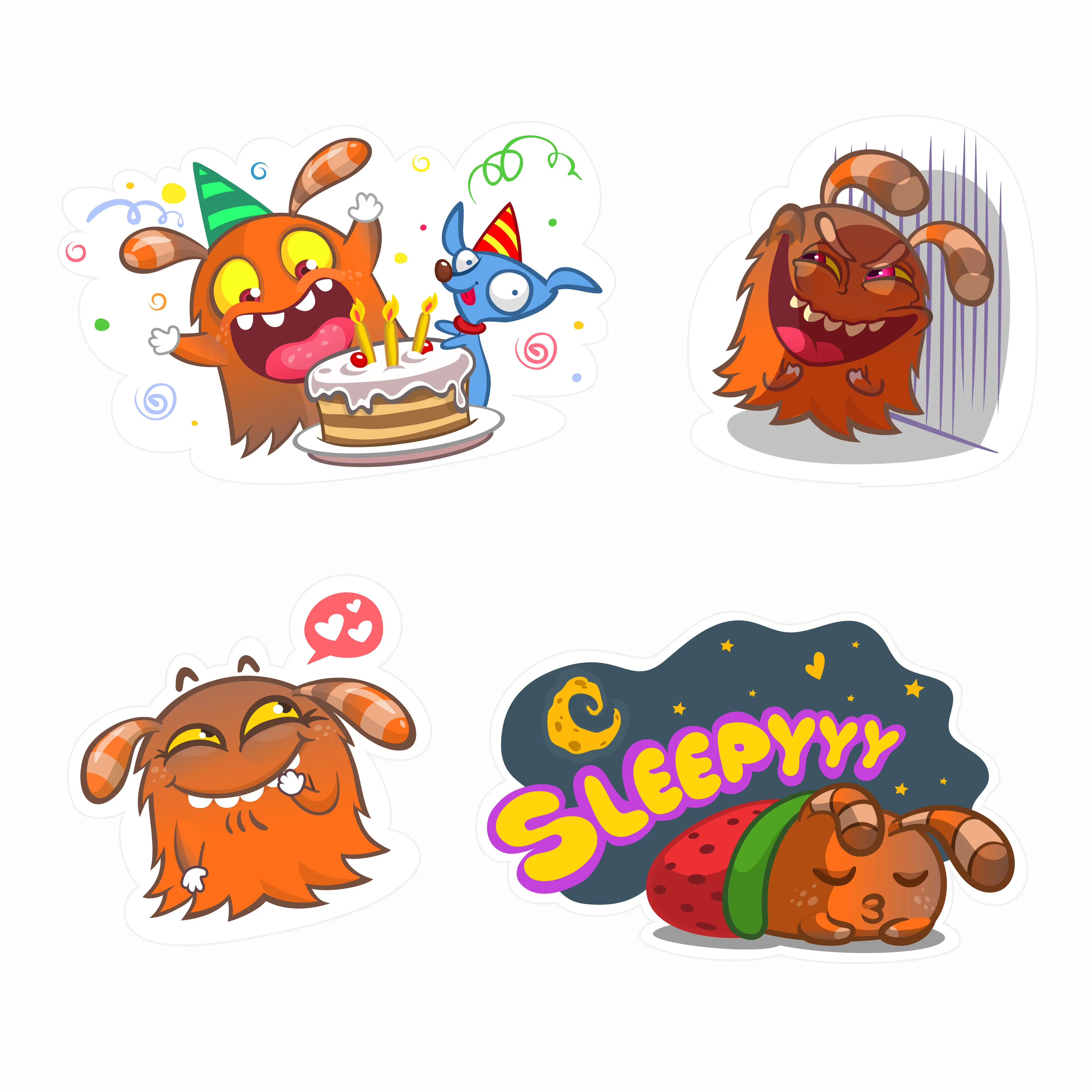 Monster cartoon character design by drawkman