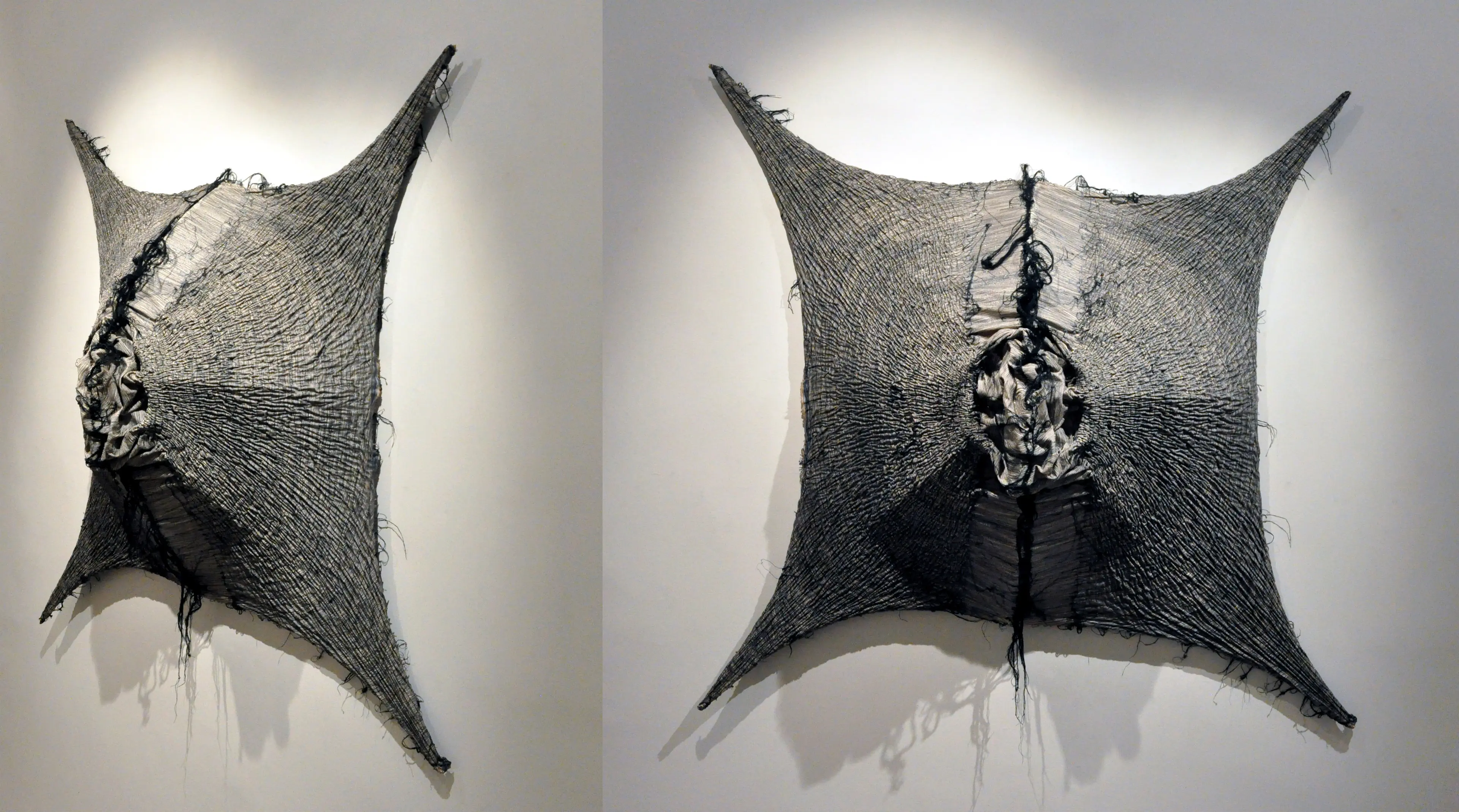 02.Maryam Ashkanian.Stop Series.Sculpture.130-130-40Cm.Sewing and Resin on Fabric.2013